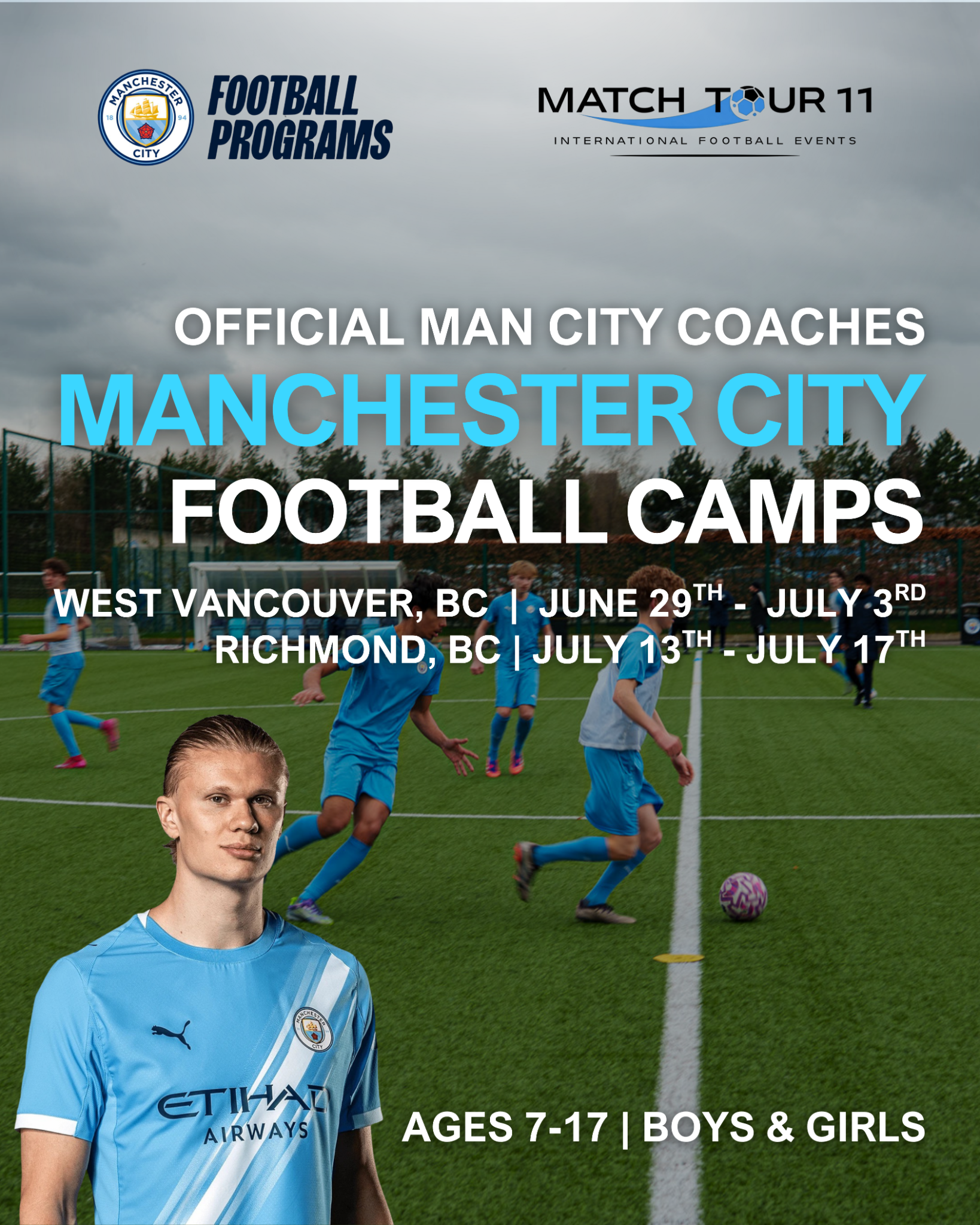 Match Tour 11 Facebook ad: Train With Man City Coaches