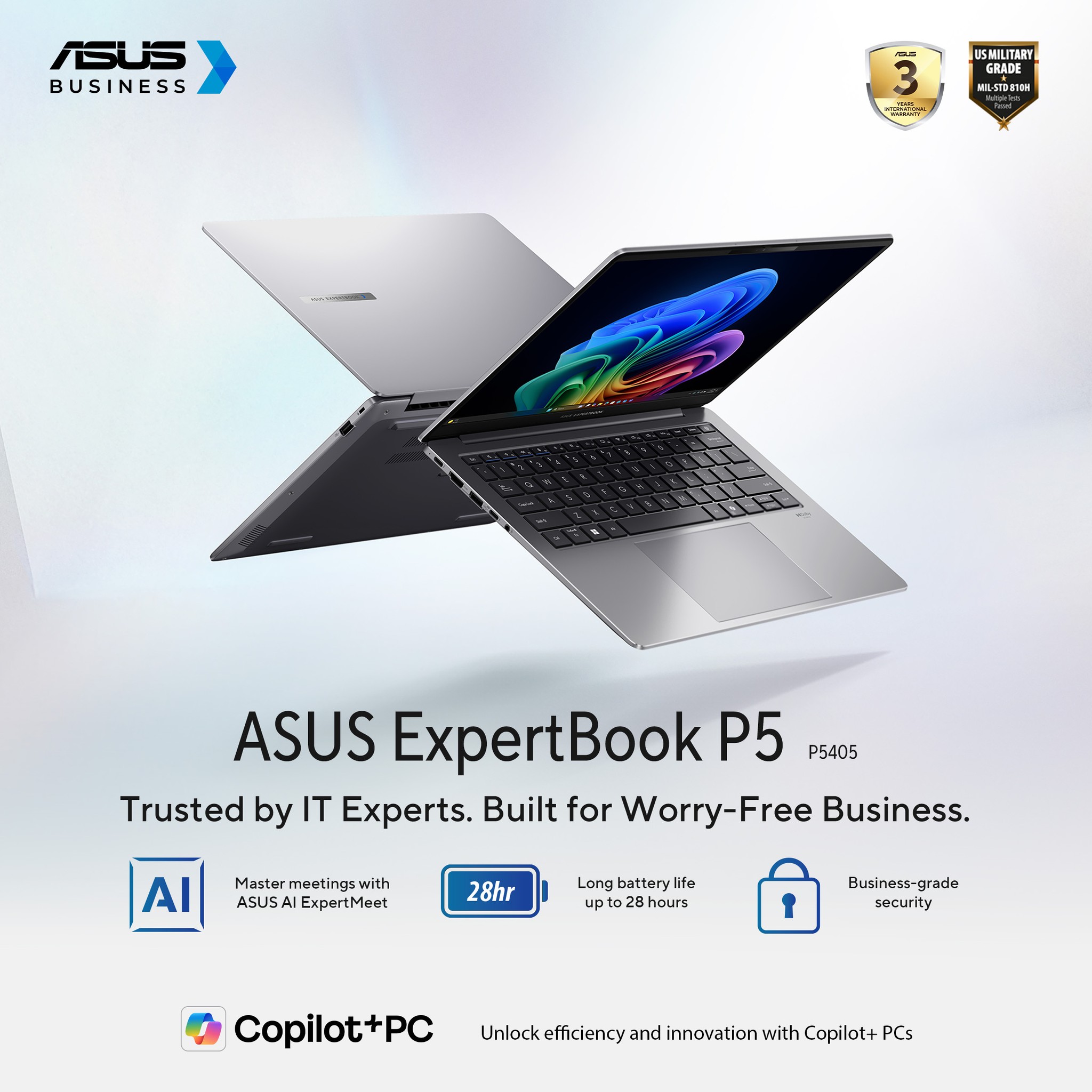 ASUS Facebook ad: Your next work device upgrade starts with the…