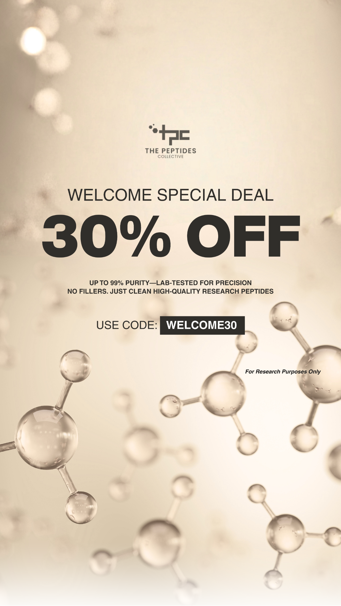 Peptides Collective Facebook ad from Feb 14, 2026
