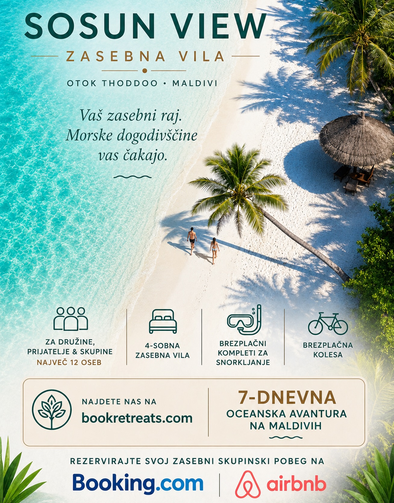 sosunview.privatevilla Facebook ad: Vaš zasebni kotiček v raju