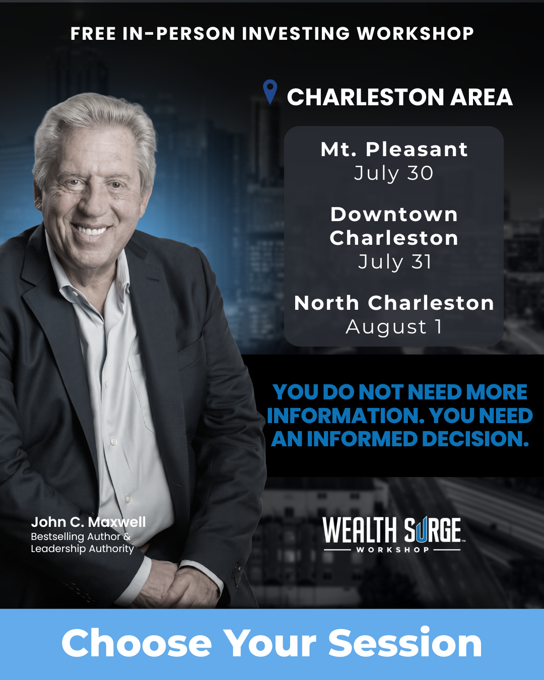Wealth Surge Workshop Facebook ad