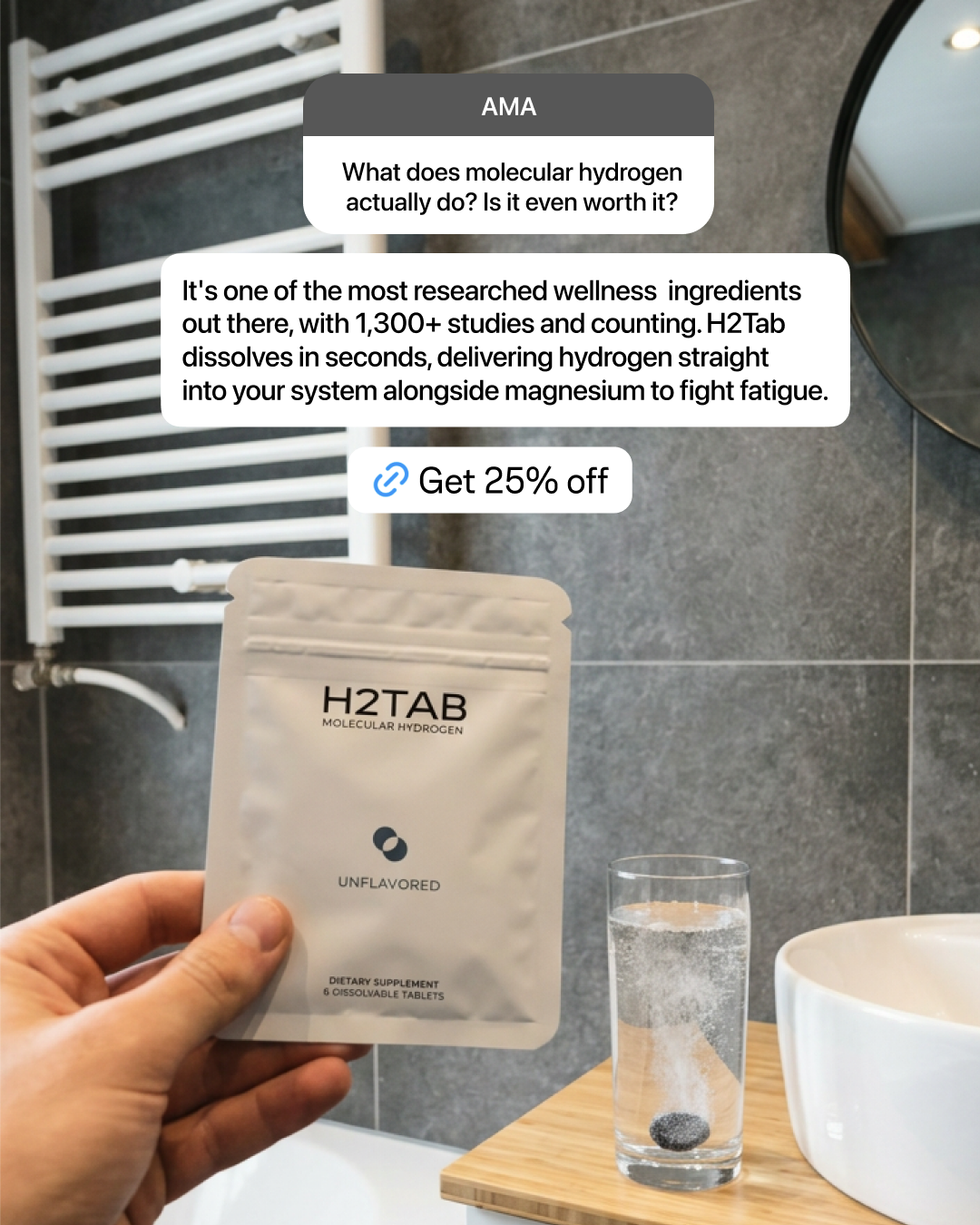 H2Tab Facebook ad