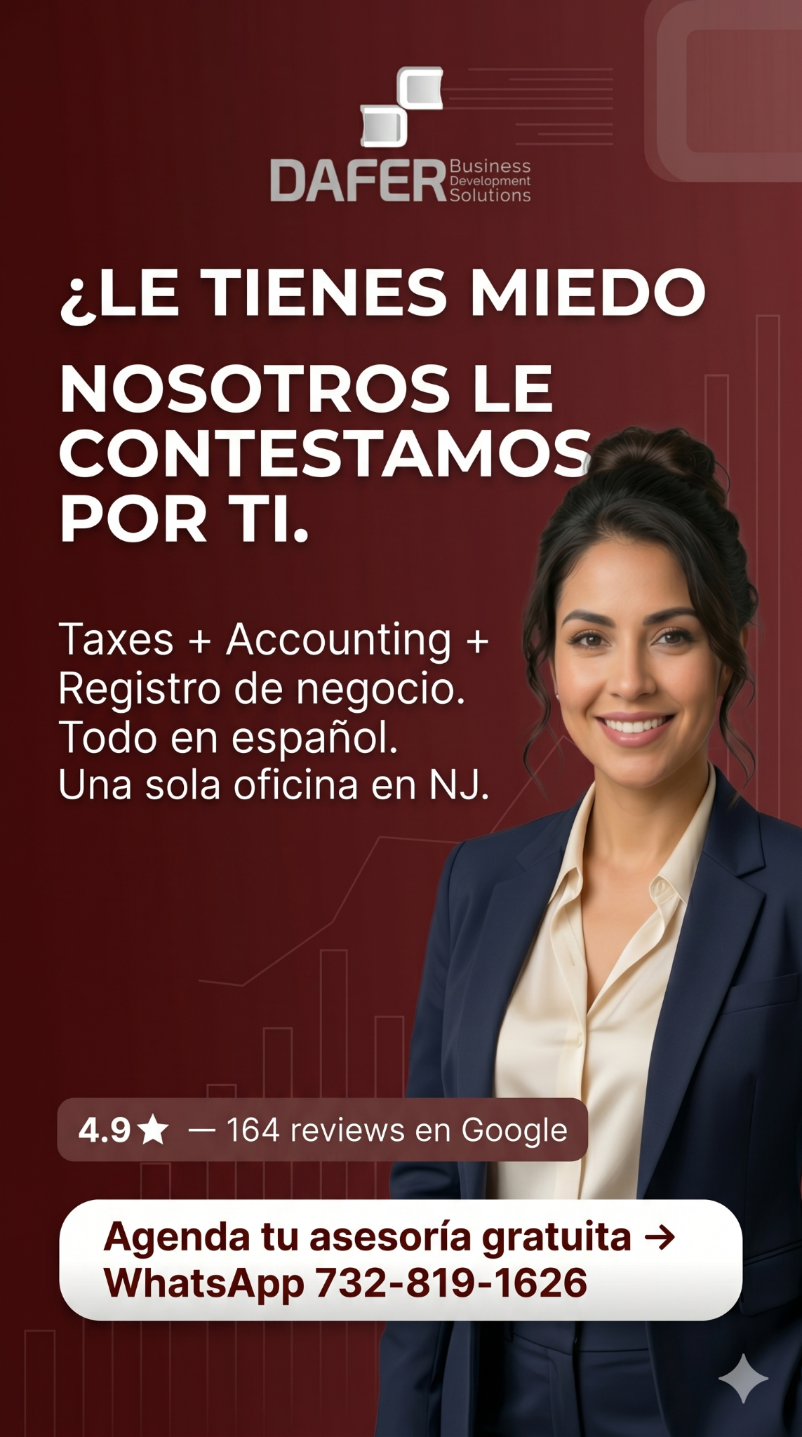Dafer Business Solutions NJ Facebook ad from May 7, 2026