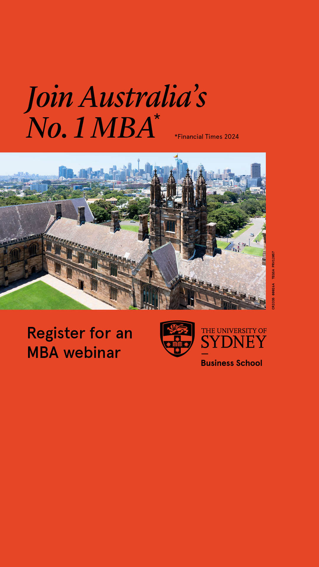 University of Sydney Business School Facebook ad