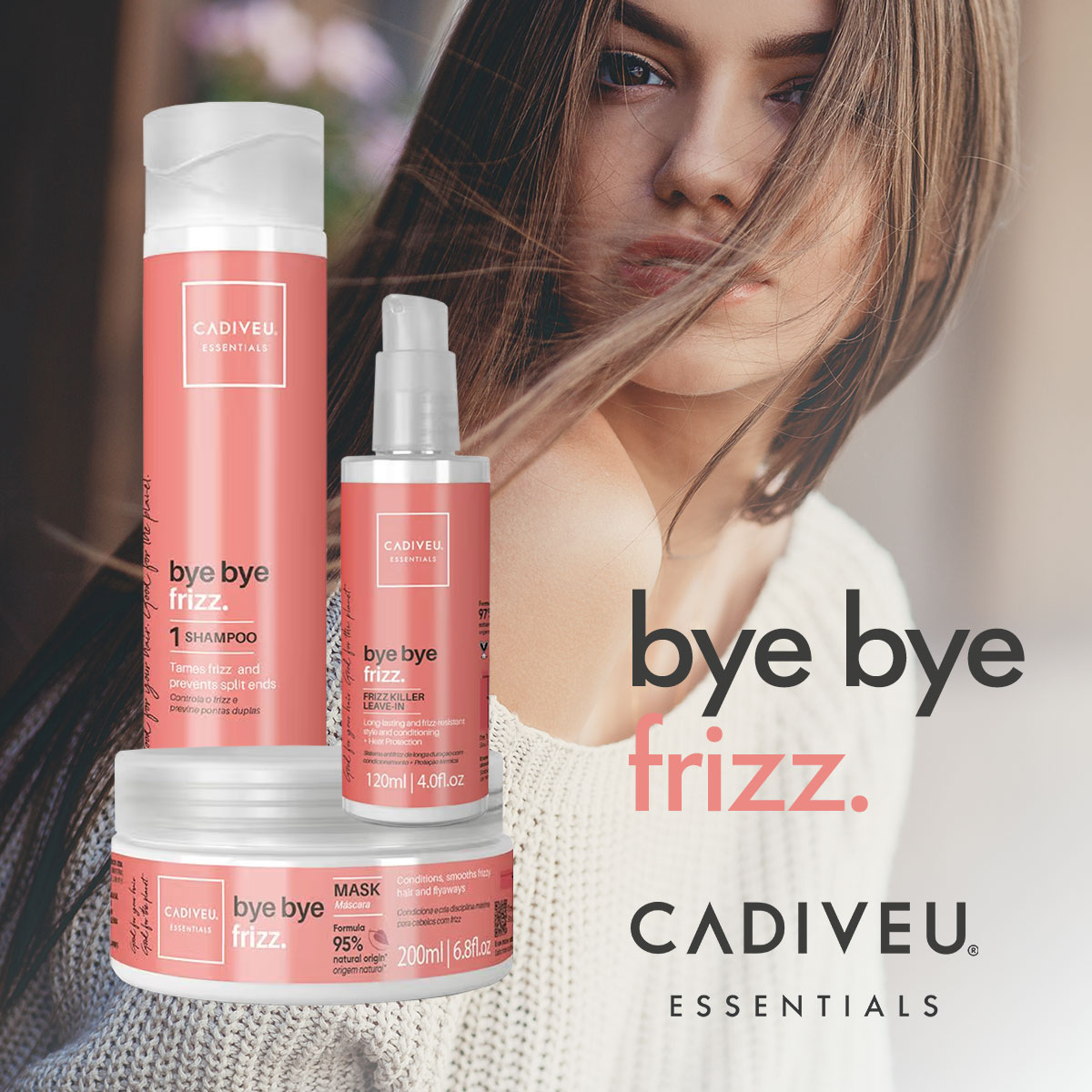 OLA Hair Facebook ad: Bye bye frizz.