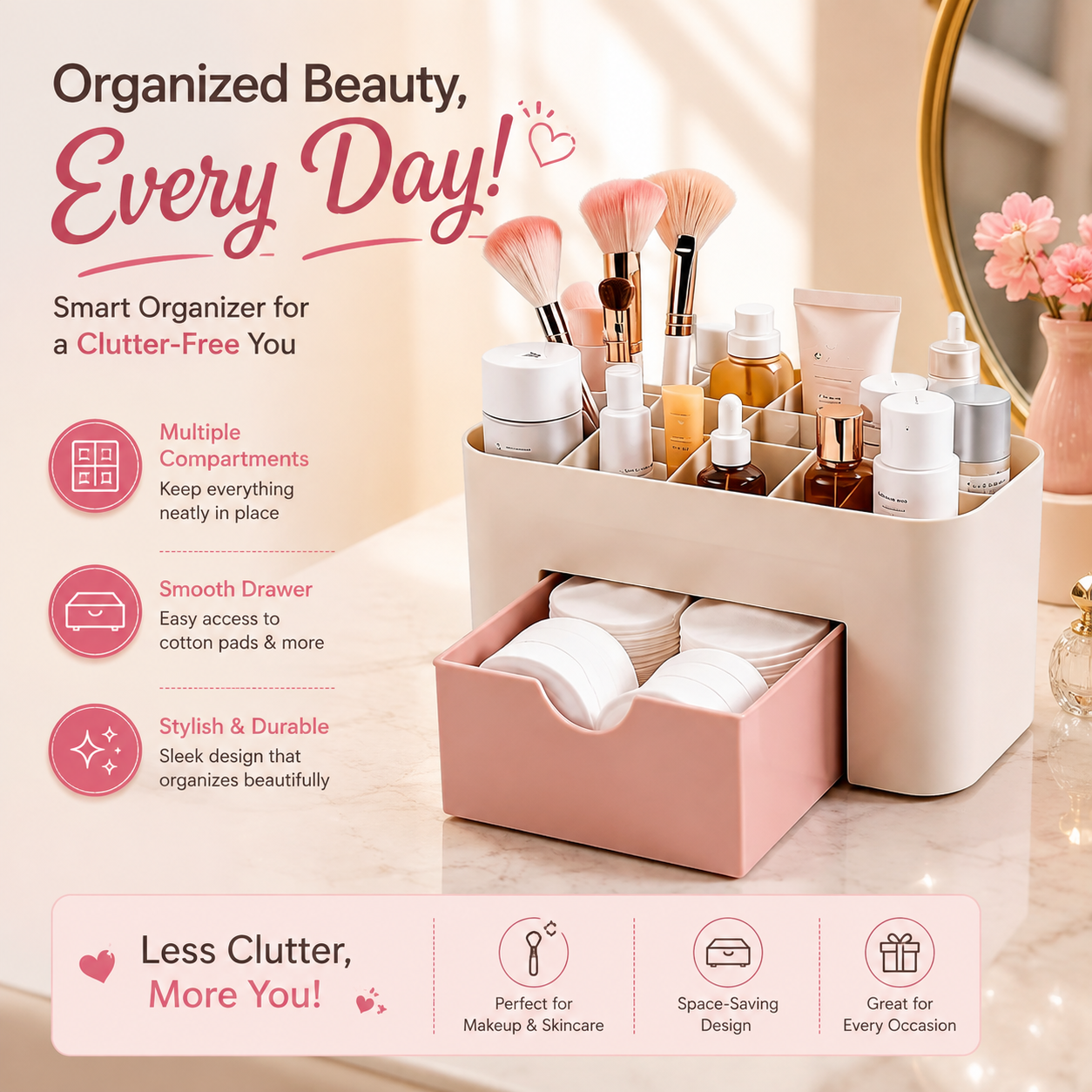 Heavenaura Facebook ad: Buy Multi-Purpose Compartment Organizer!