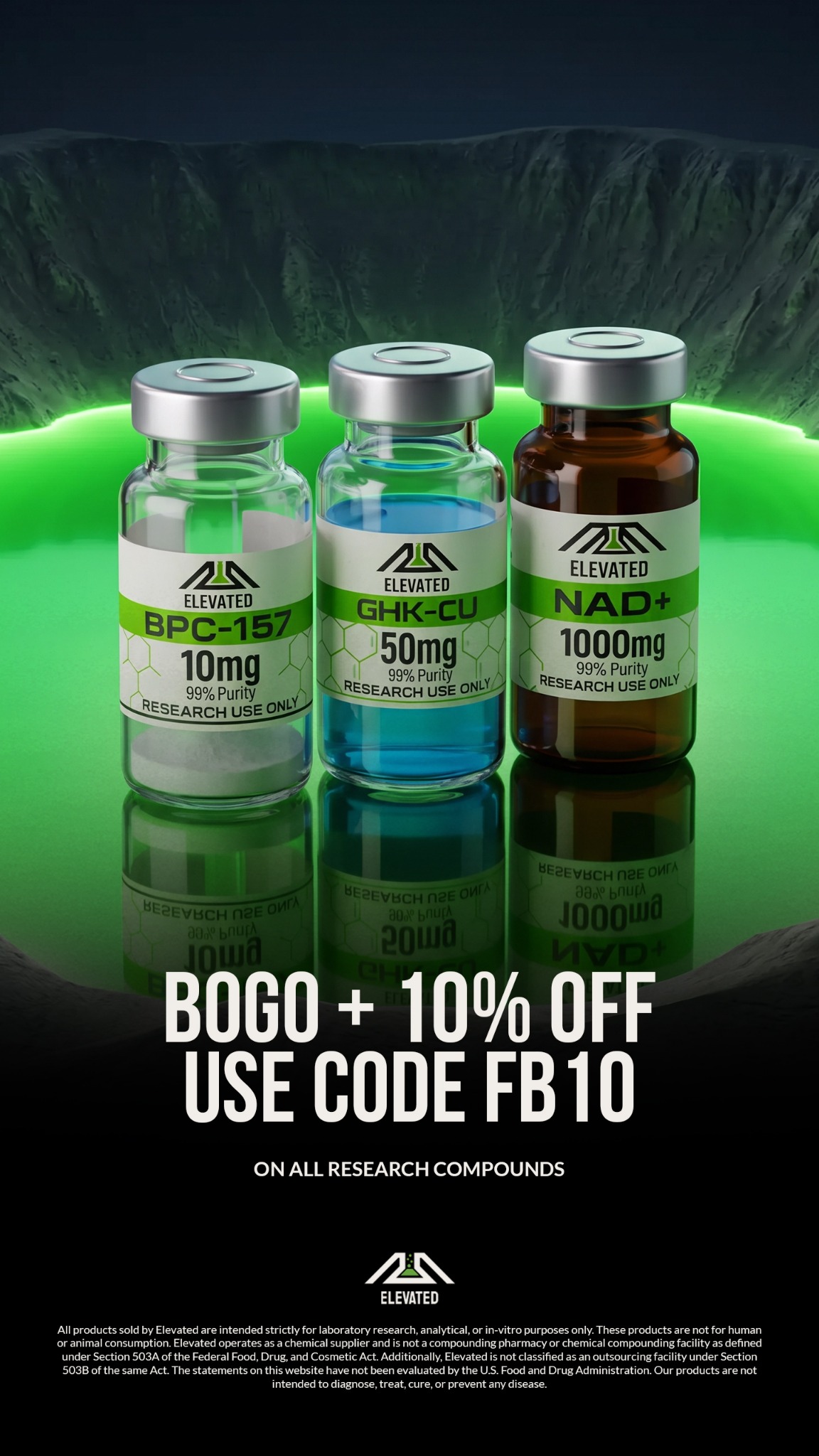 Elevated Labs Facebook ad