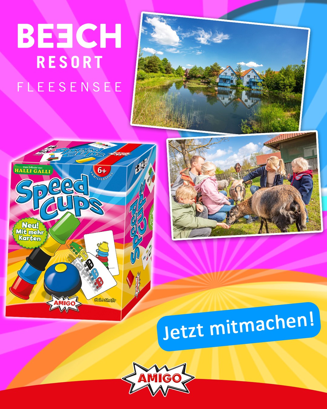 AMIGO Spiele Facebook ad: Sichert euch jetzt noch die Chance auf Familienurlaub…