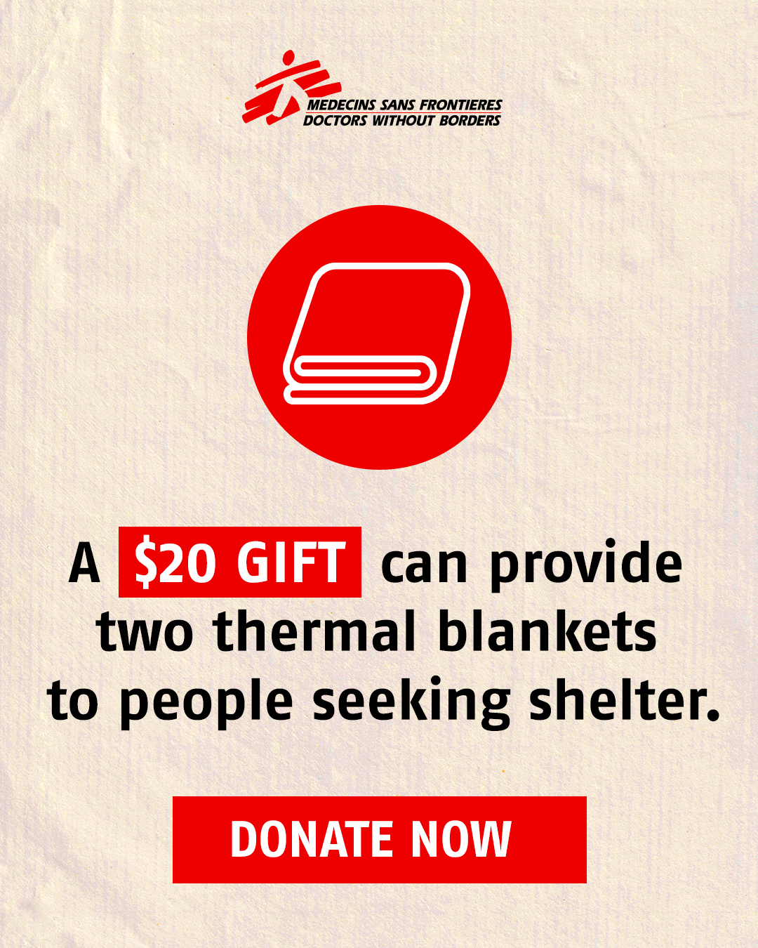 Doctors Without Borders/Medecins Sans Frontieres (MSF) Facebook ad