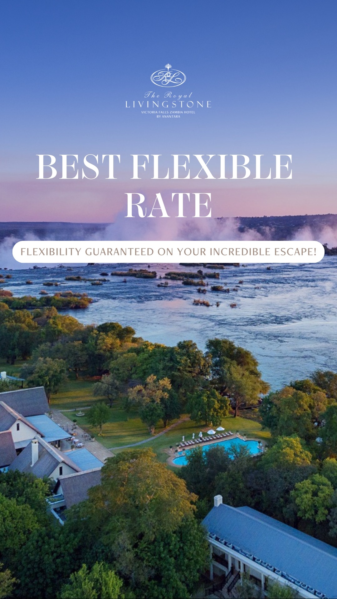 The Royal Livingstone Victoria Falls Zambia Hotel by Anantara Facebook ad