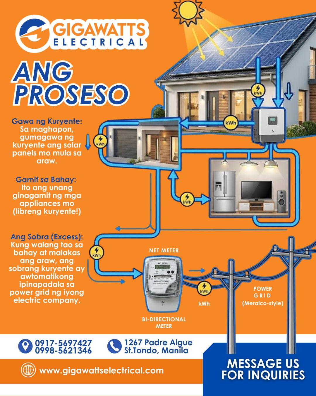 Gigawatts Electrical Corporation Facebook ad: MATAAS ANG ELECTRIC BILL?