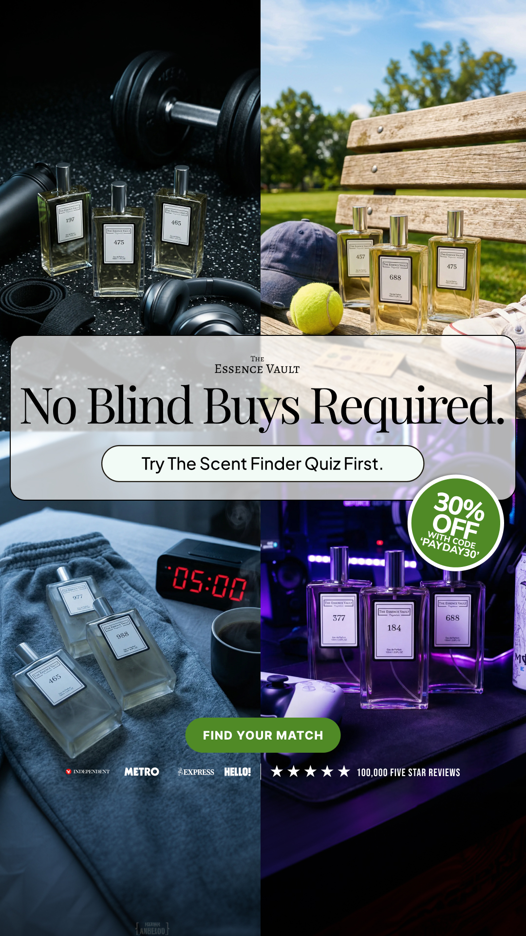 The Essence Vault Facebook ad