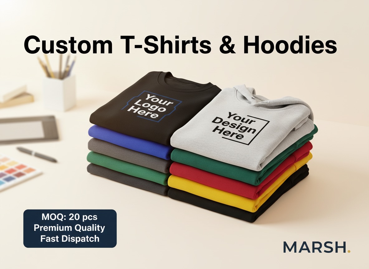Marsh Clothing - Customized Tshirts Facebook ad: Instant Custom T-Shirt Estimate | Print & Embroidery, Marsh