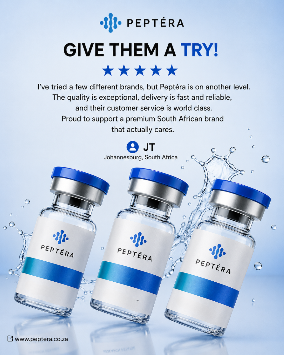 Peptera Facebook ad: Research Without Compromise
