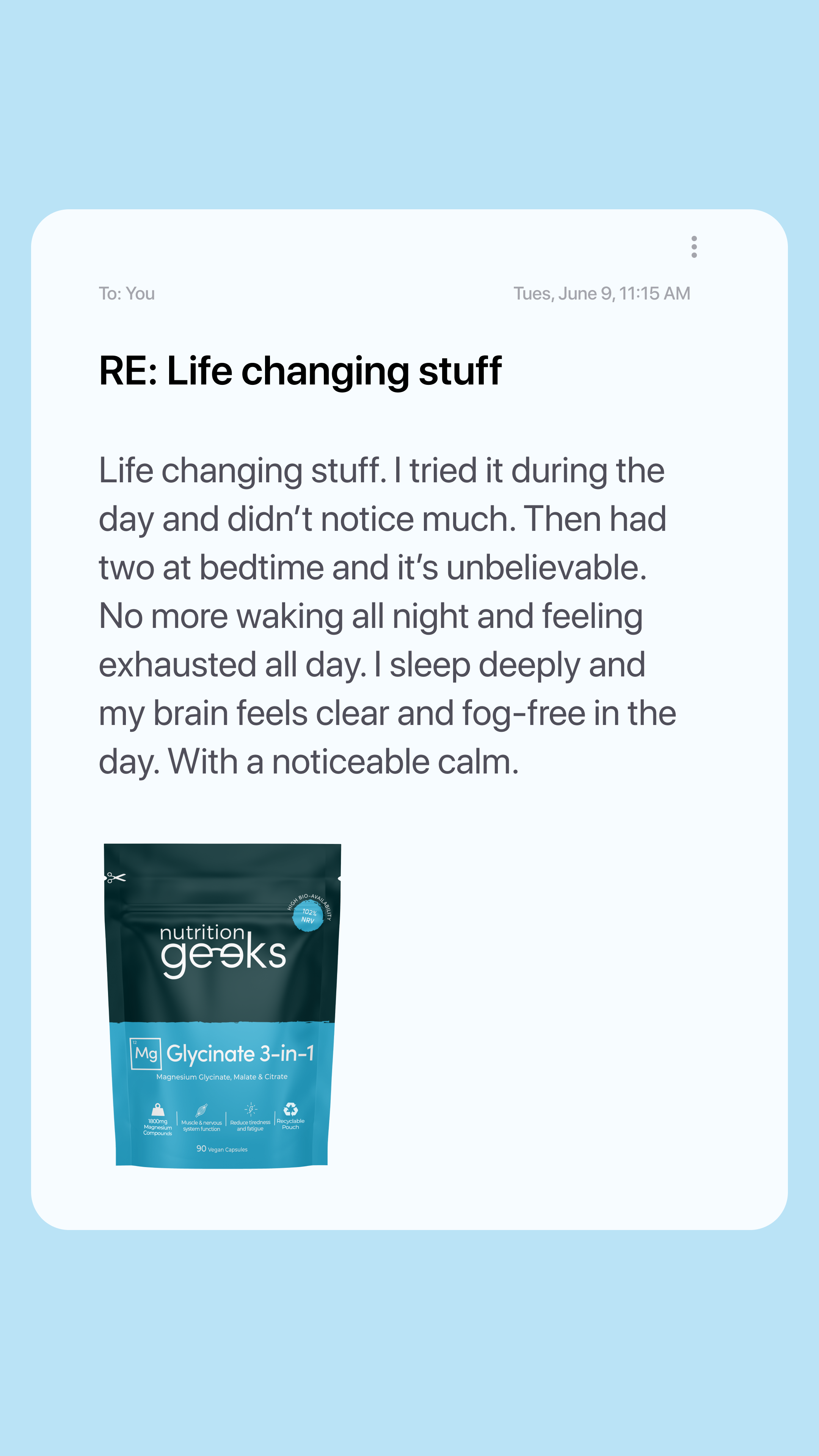 Nutrition Geeks Facebook ad