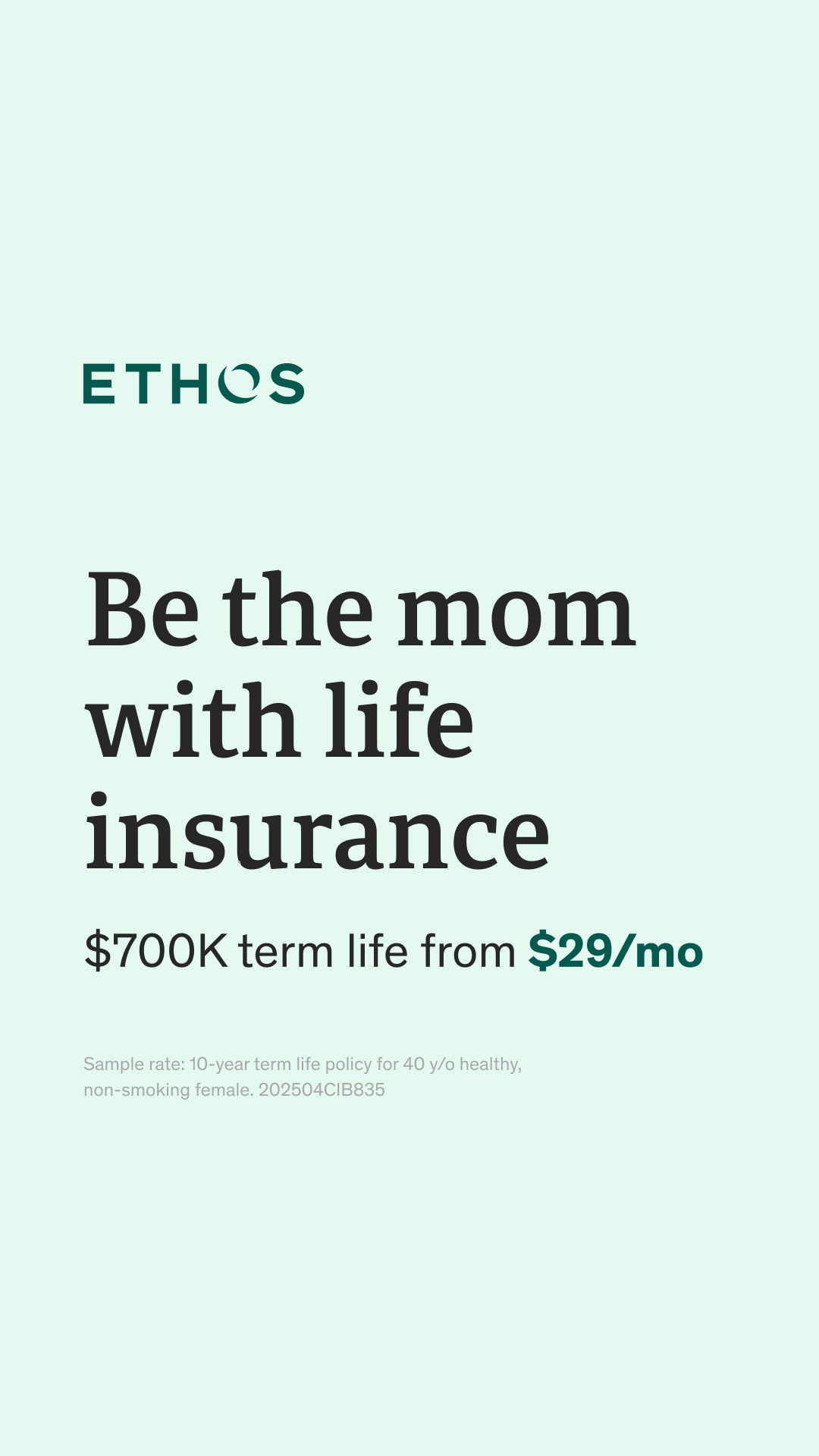 Ethos Facebook ad