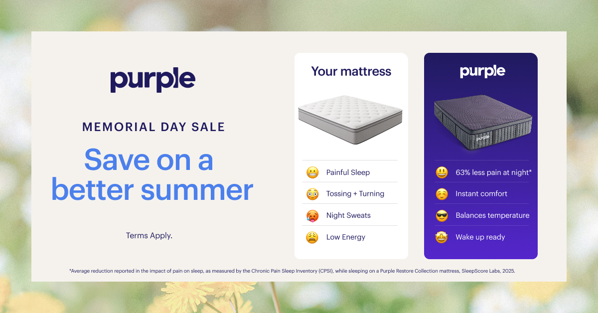 Purple Facebook ad