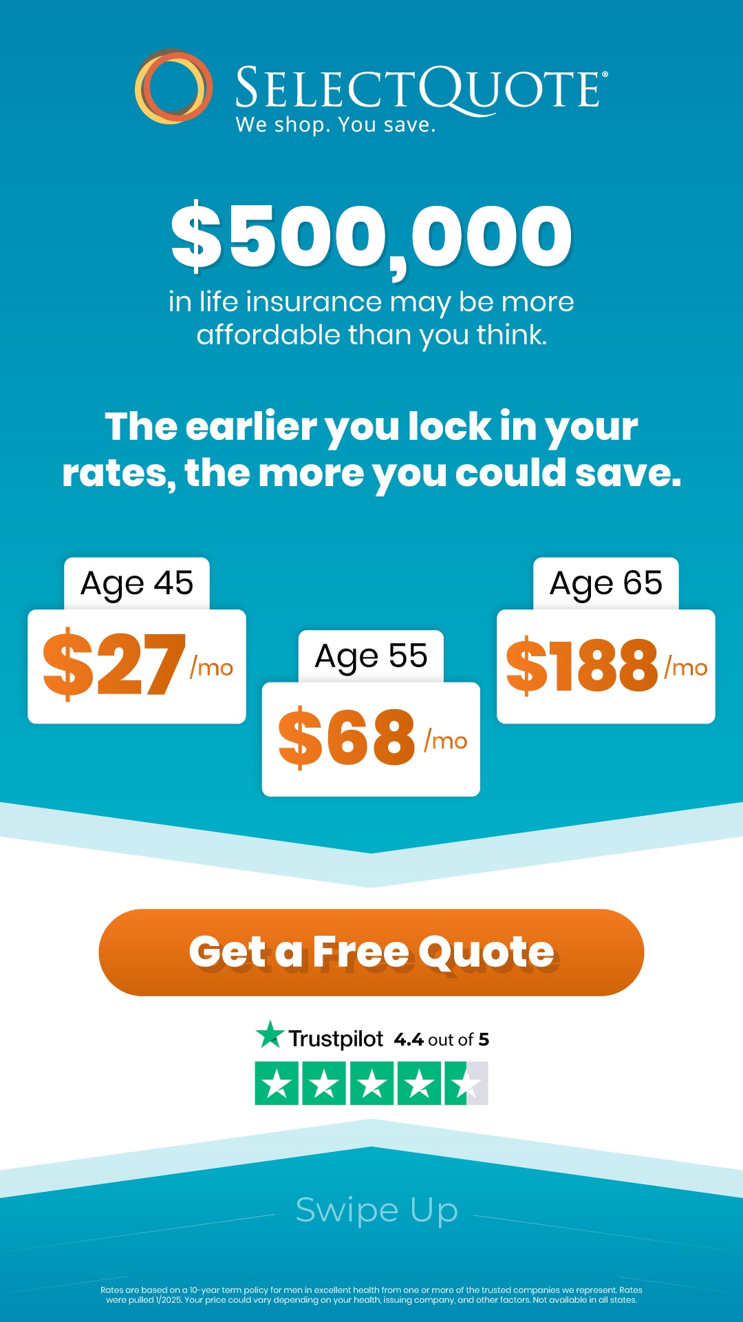 SelectQuote Insurance Services Facebook ad