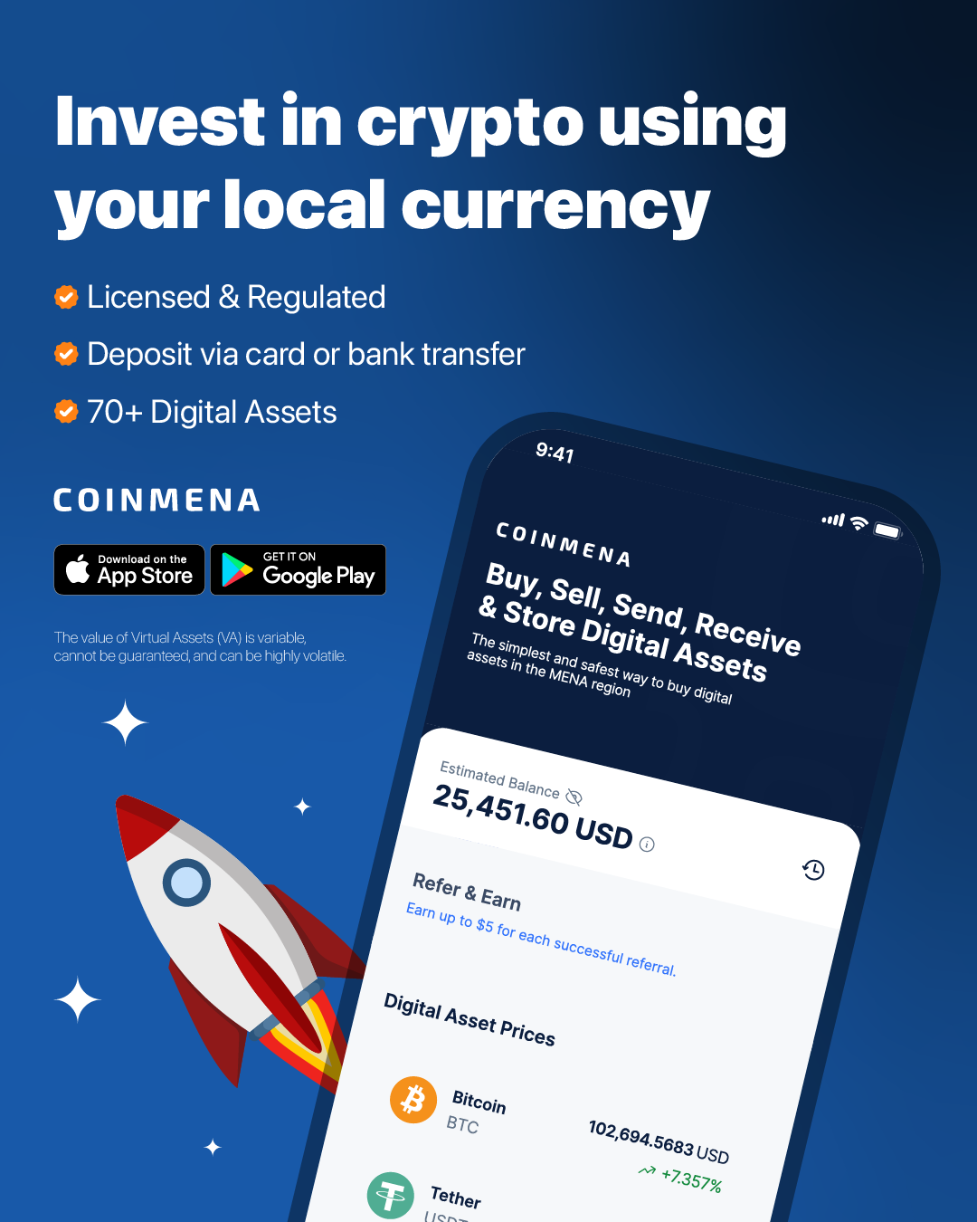CoinMENA Facebook ad from May 20, 2026