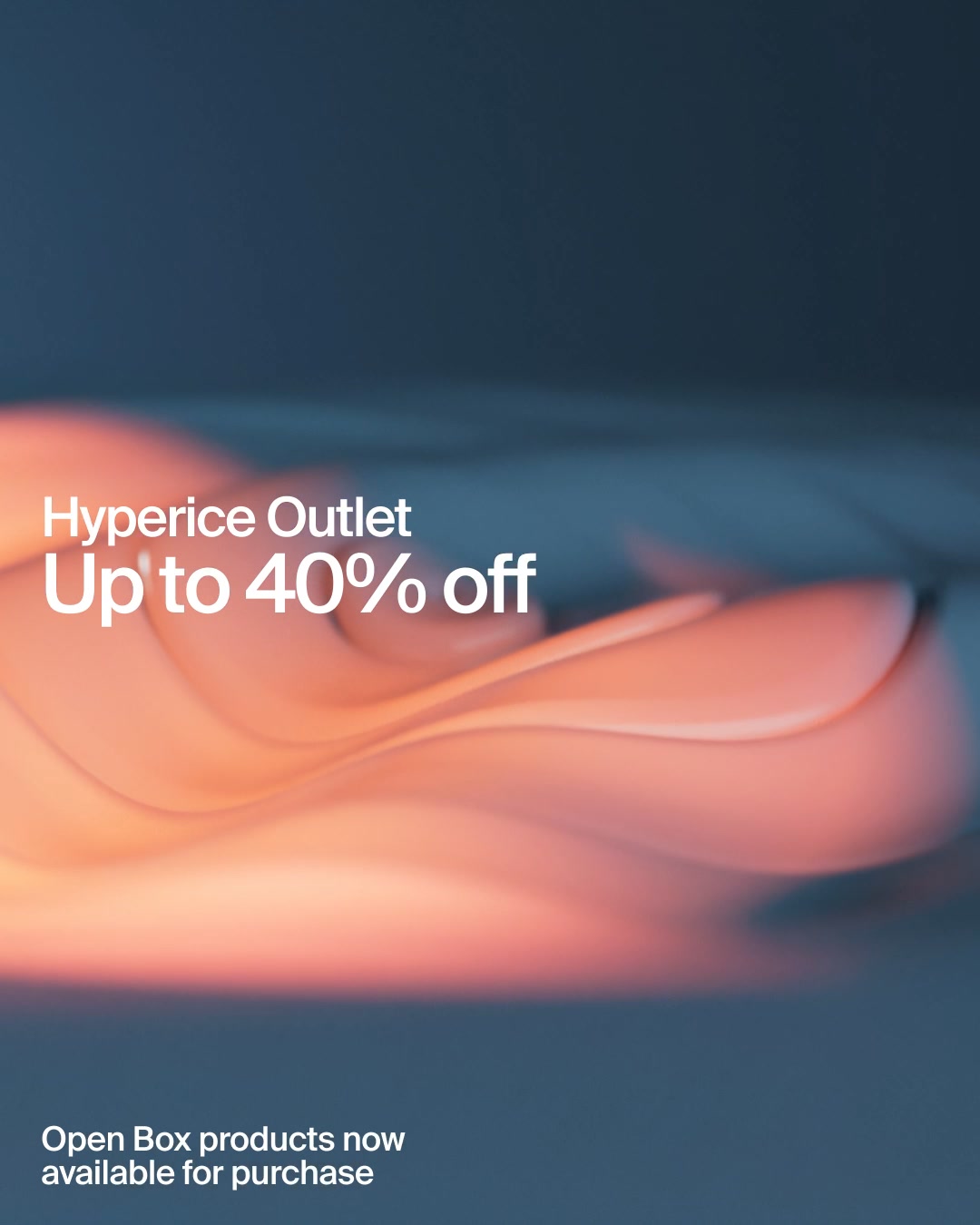 Hyperice Facebook ad: Shop the Hyperice Outlet.