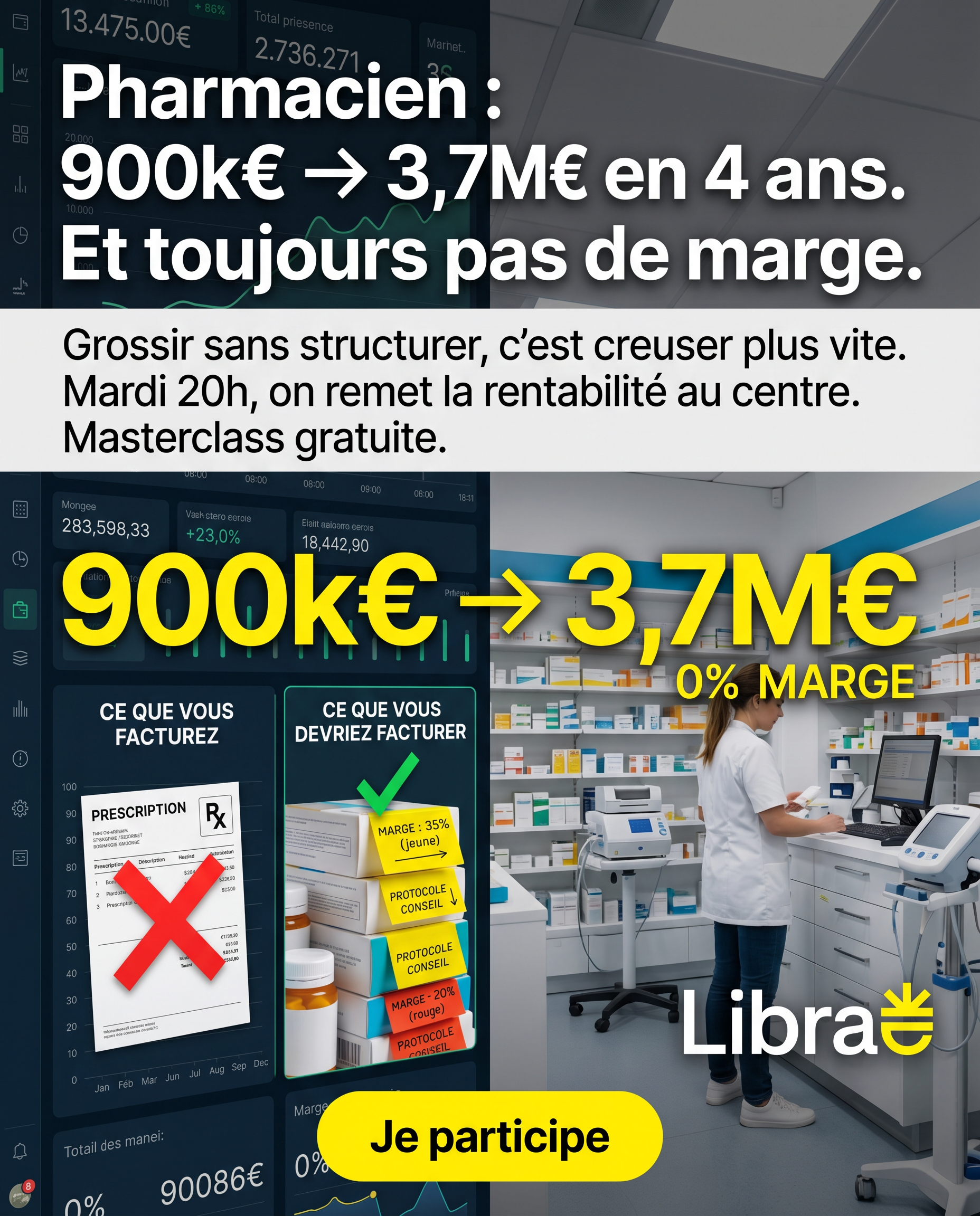 Romain Rousselet - Pharmacien Libre Facebook ad: Masterclass offerte et en direct