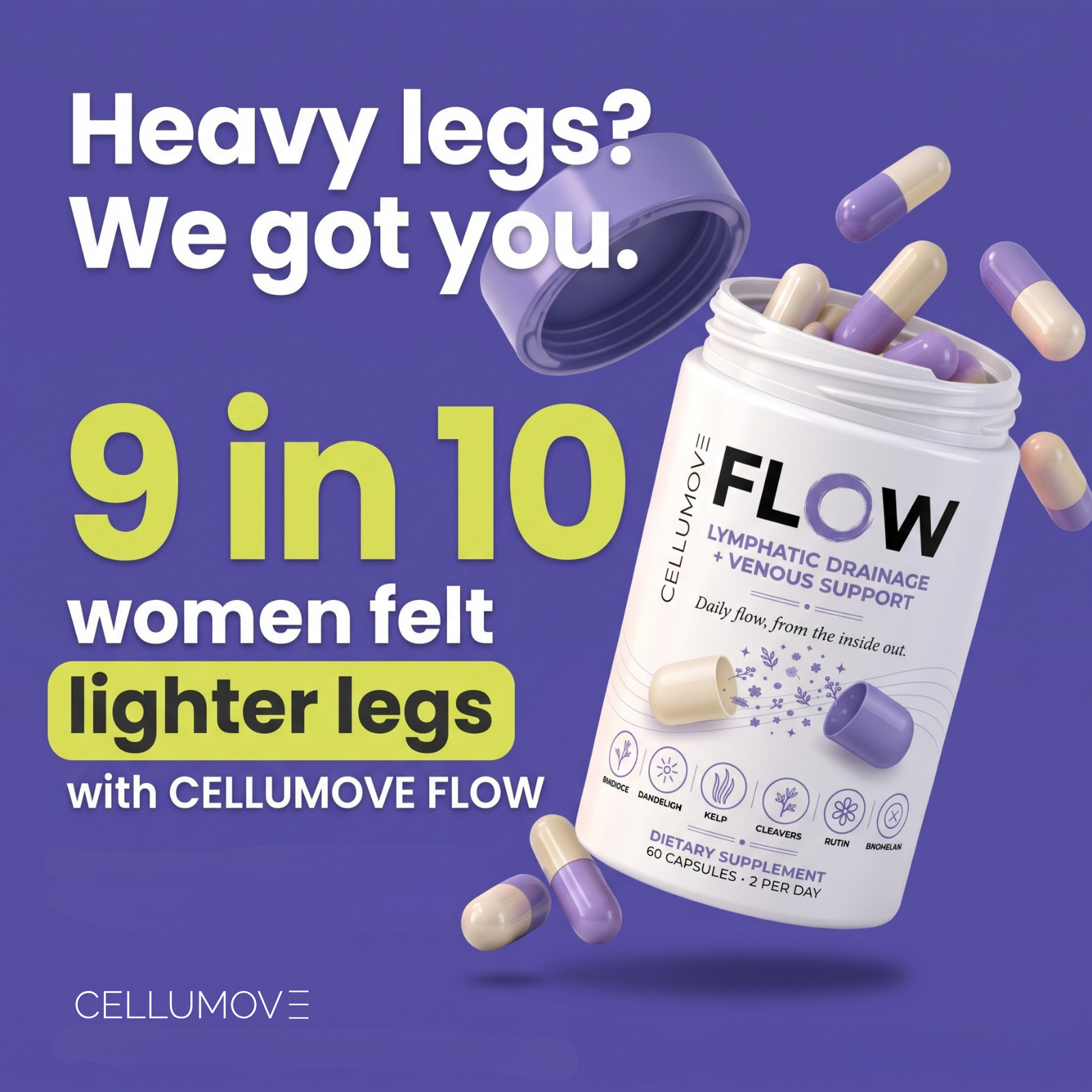 Cellumove Fitwear Facebook ad: Support Smoother-Looking Legs From Within