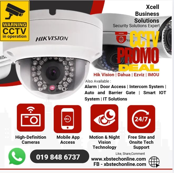 XBSTechOnline Facebook ad: CCTV ALARM DOOR ACCESS PROMO DEALS