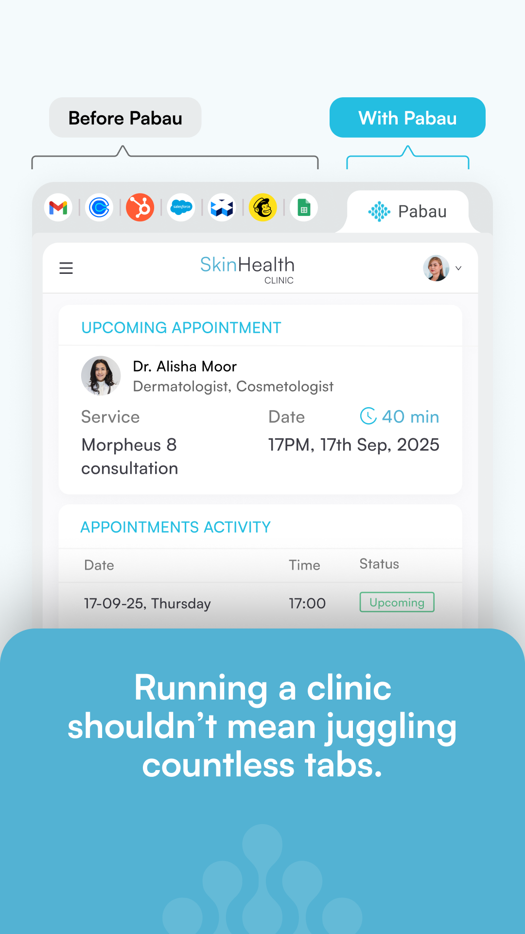 Pabau Clinic Software Facebook ad