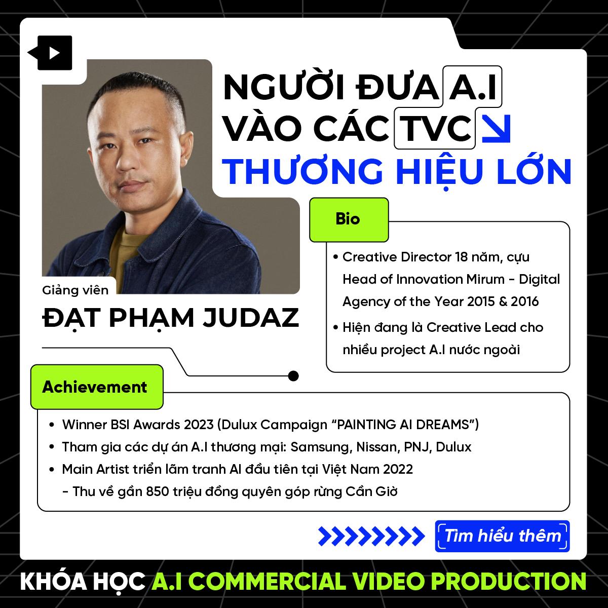 Keyframe Multimedia School Facebook ad: Gặp gỡ Giảng viên Đạt Phạm (Judaz) …