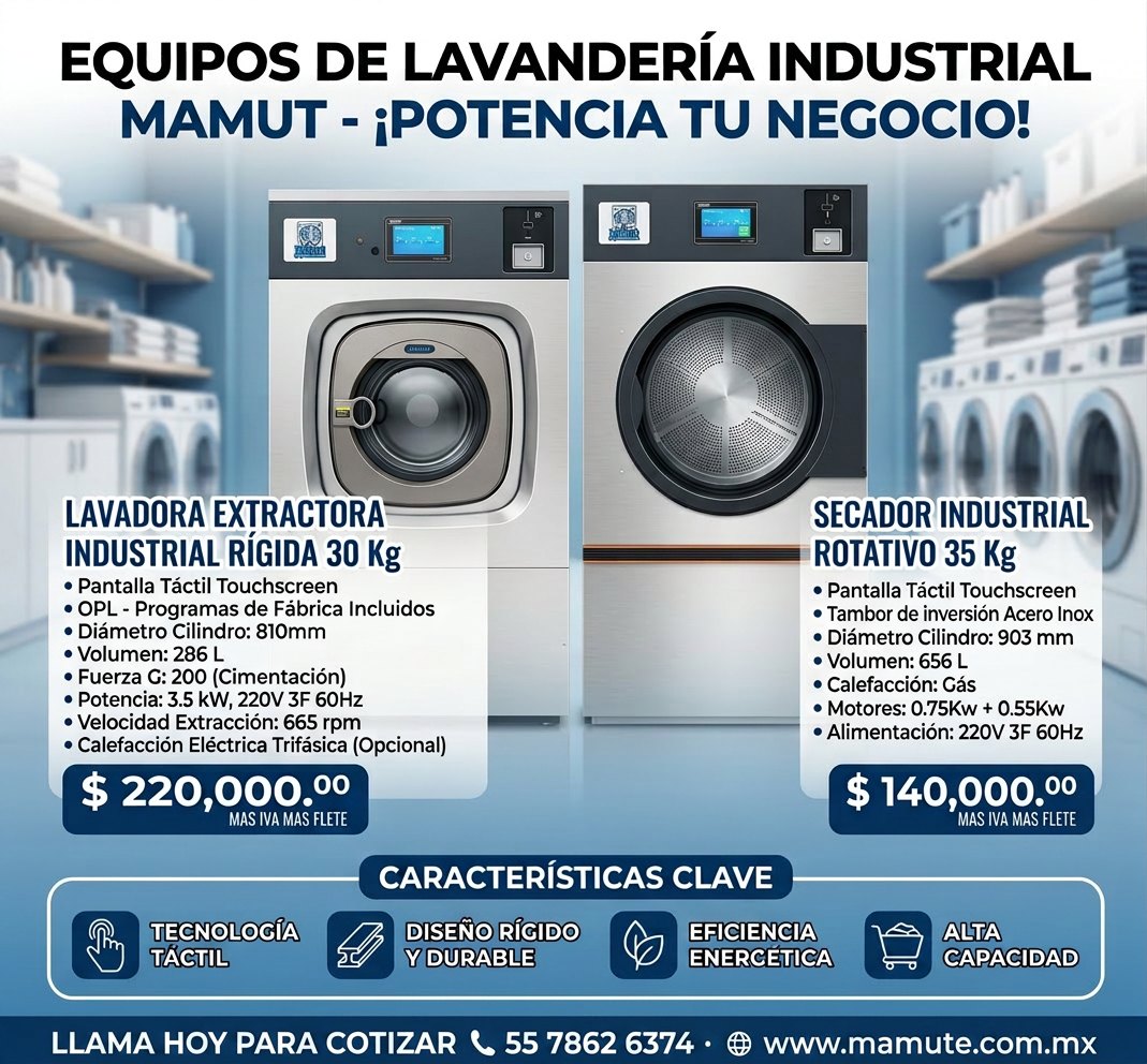 Mamute Equipos para Lavanderias Industriales Facebook ad