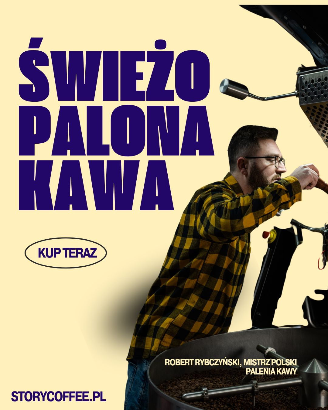 Story Coffee Roasters Facebook ad: Palona przez Mistrza