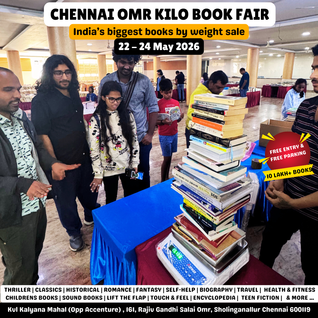 Kilobookfair Facebook ad: Chennai OMR kilobookfair | India's biggest books by weight…