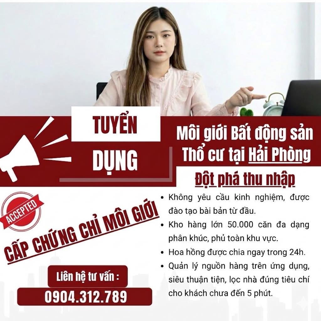 Bất Động Sản Thiên Khôi - Chi Nhánh Hải Phòng Facebook ad: THIÊN KHÔI HẢI PHÒNG TUYỂN DỤNG, ĐỘT PHÁ…