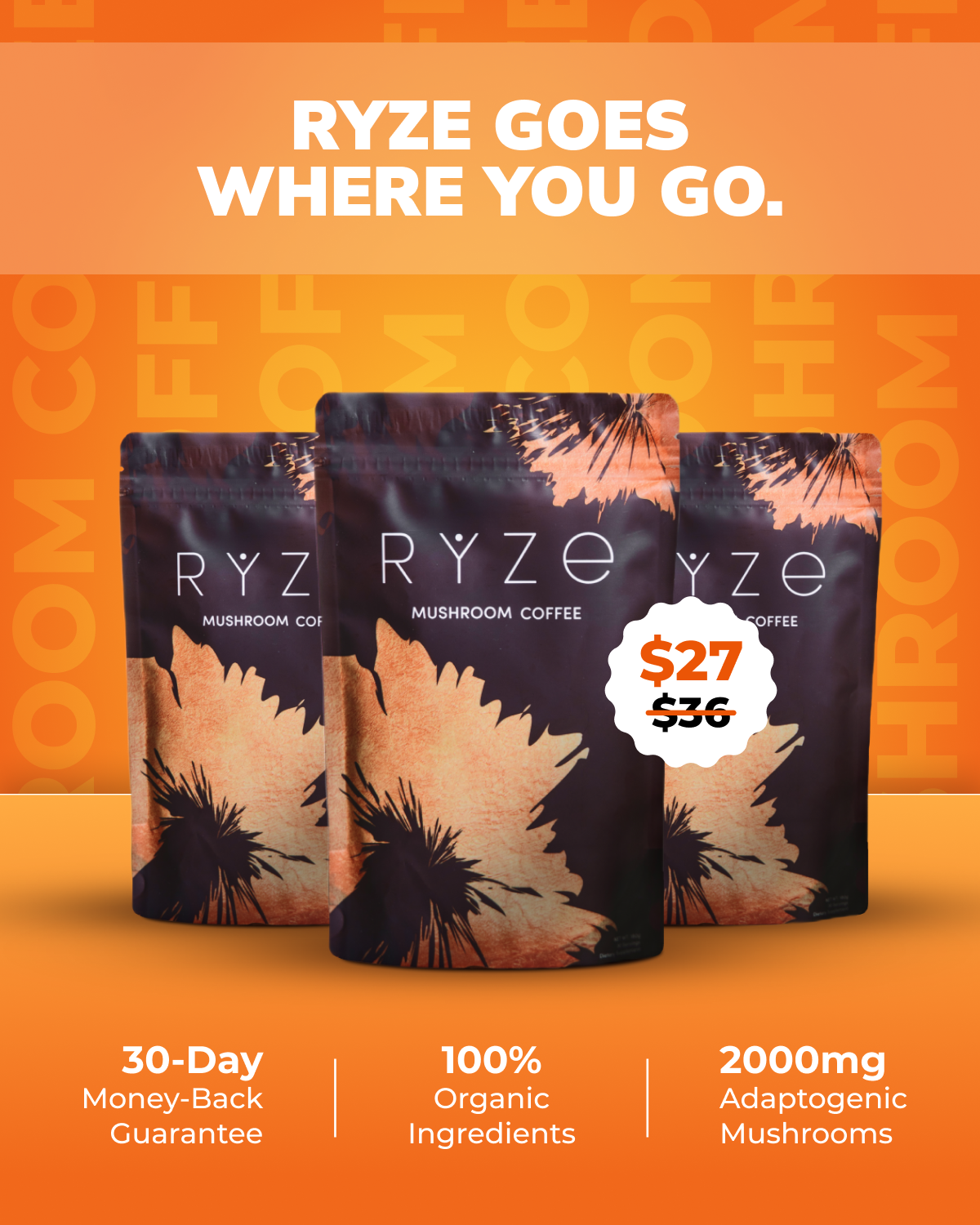 RYZE Superfoods Facebook ad