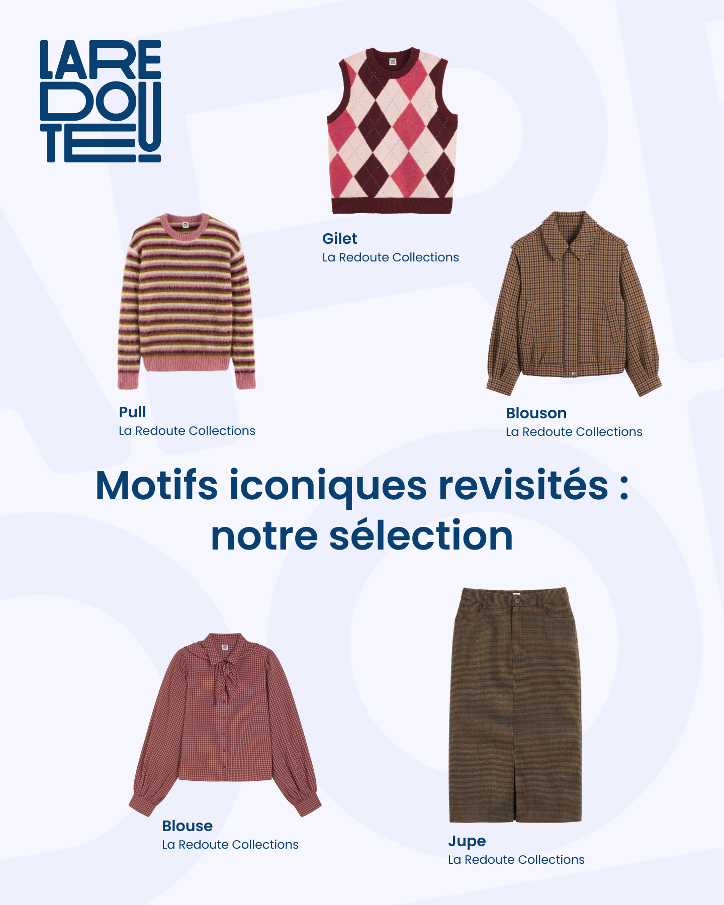 La Redoute Facebook ad: Rayures, carreaux, pois: les motifs iconiques se…