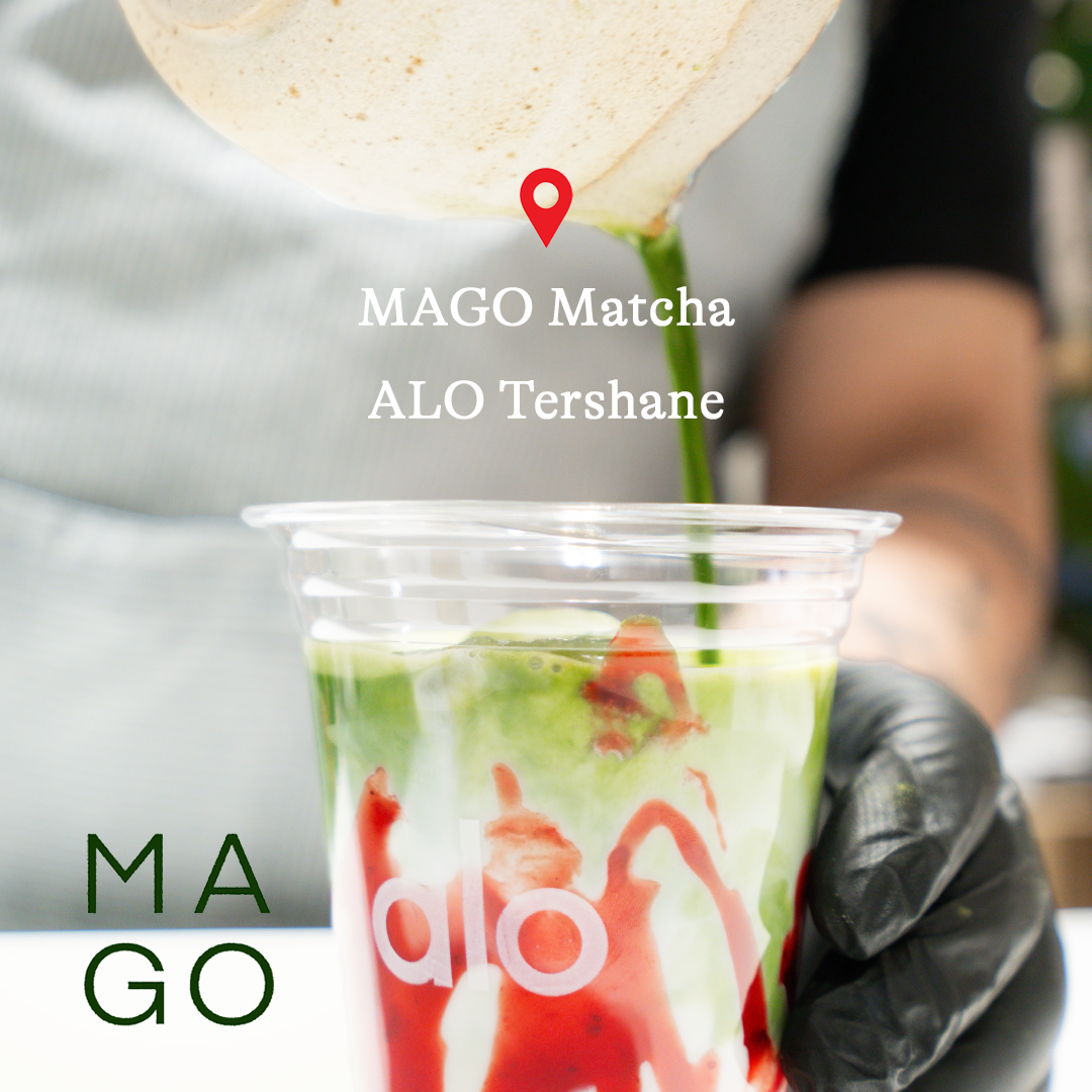 Mago Matcha Facebook ad: Gerçek matcha deneyimi Alo Yoga Tersane İstanbul'da!