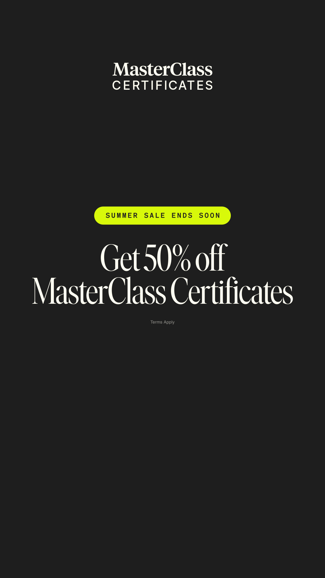 MasterClass Facebook ad