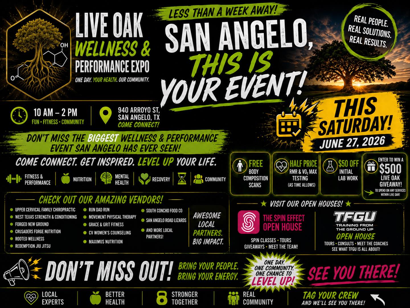 Live Oak Testosterone and Weight Loss Facebook ad: SAN ANGELO, THIS IS YOUR SIGN TO GET…