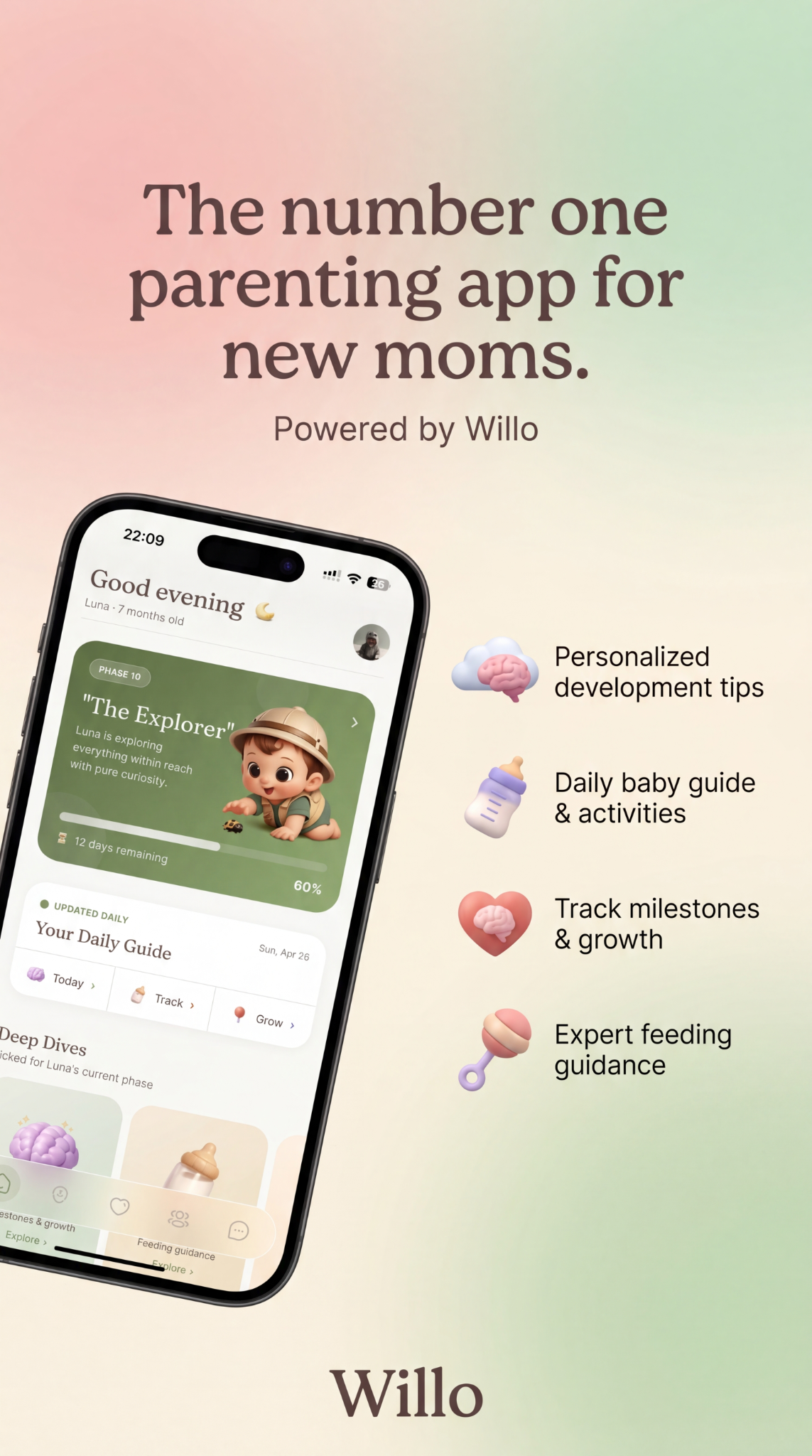 Willo App - Baby Sleep & Growth Facebook ad