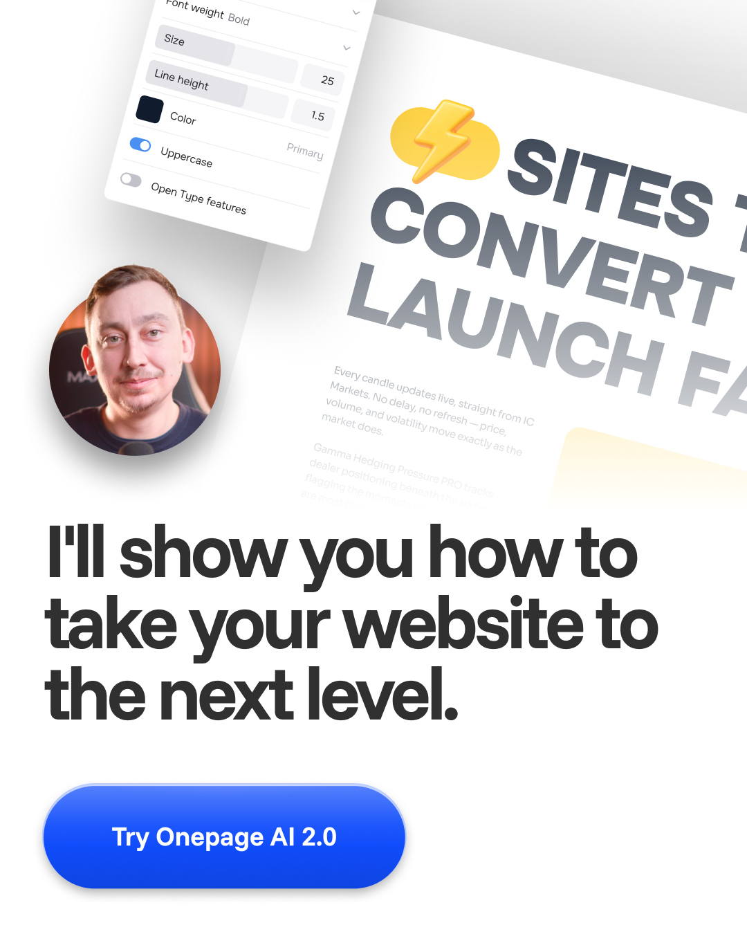 Onepage Facebook ad