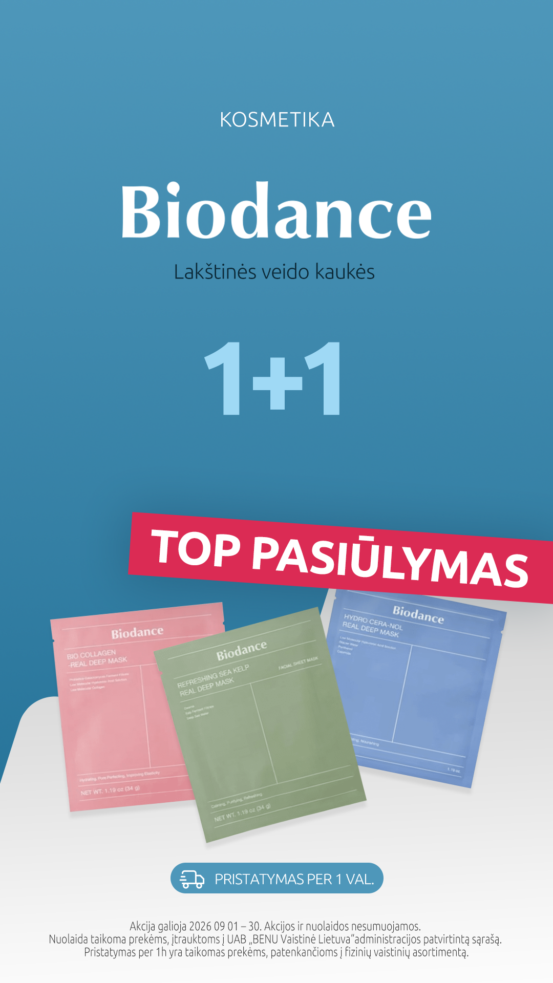 BENU Vaistinė Facebook ad: Apsipirk benu.lt