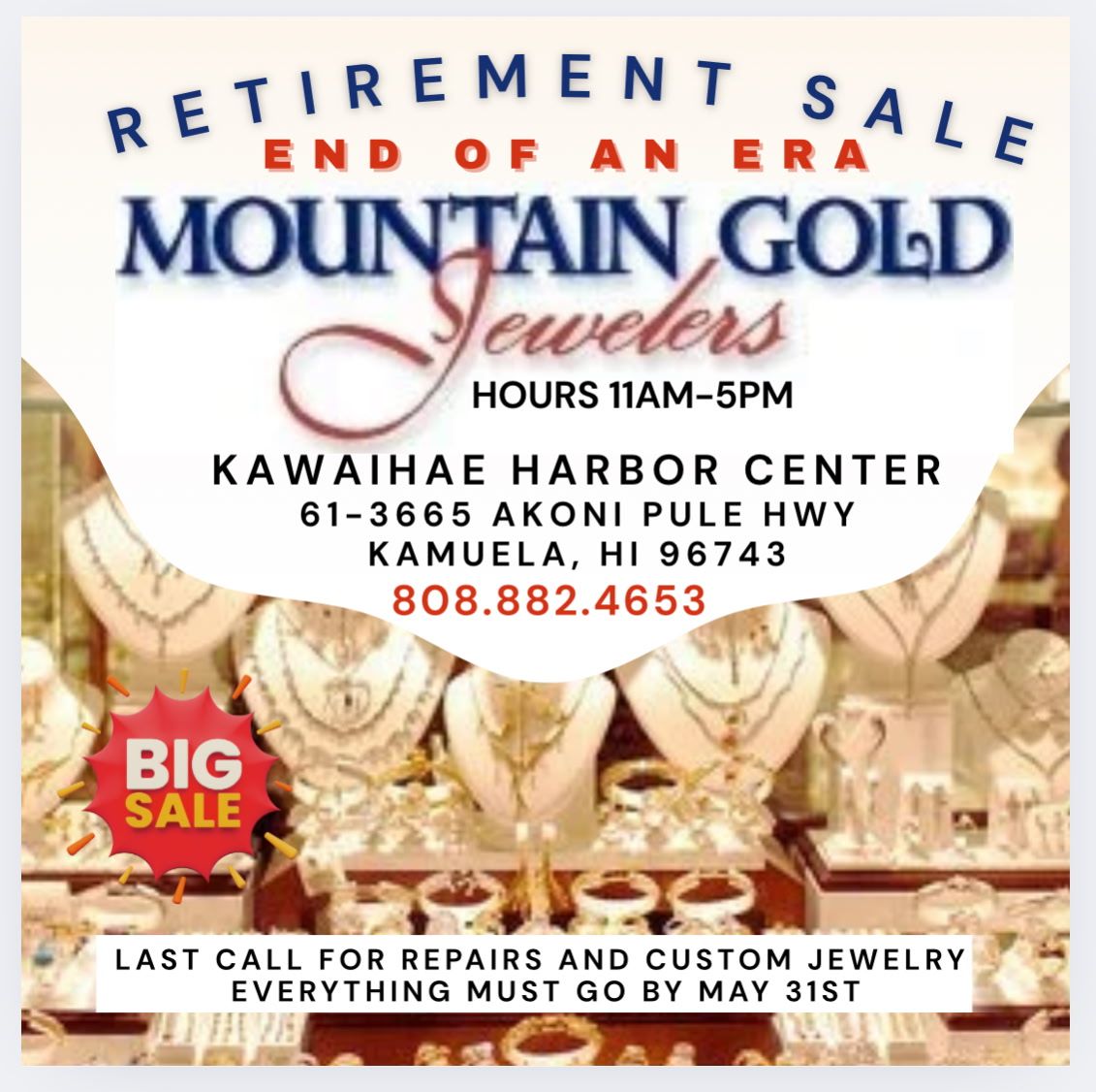 Mountain Gold Jewelers Facebook ad from Feb 11, 2026