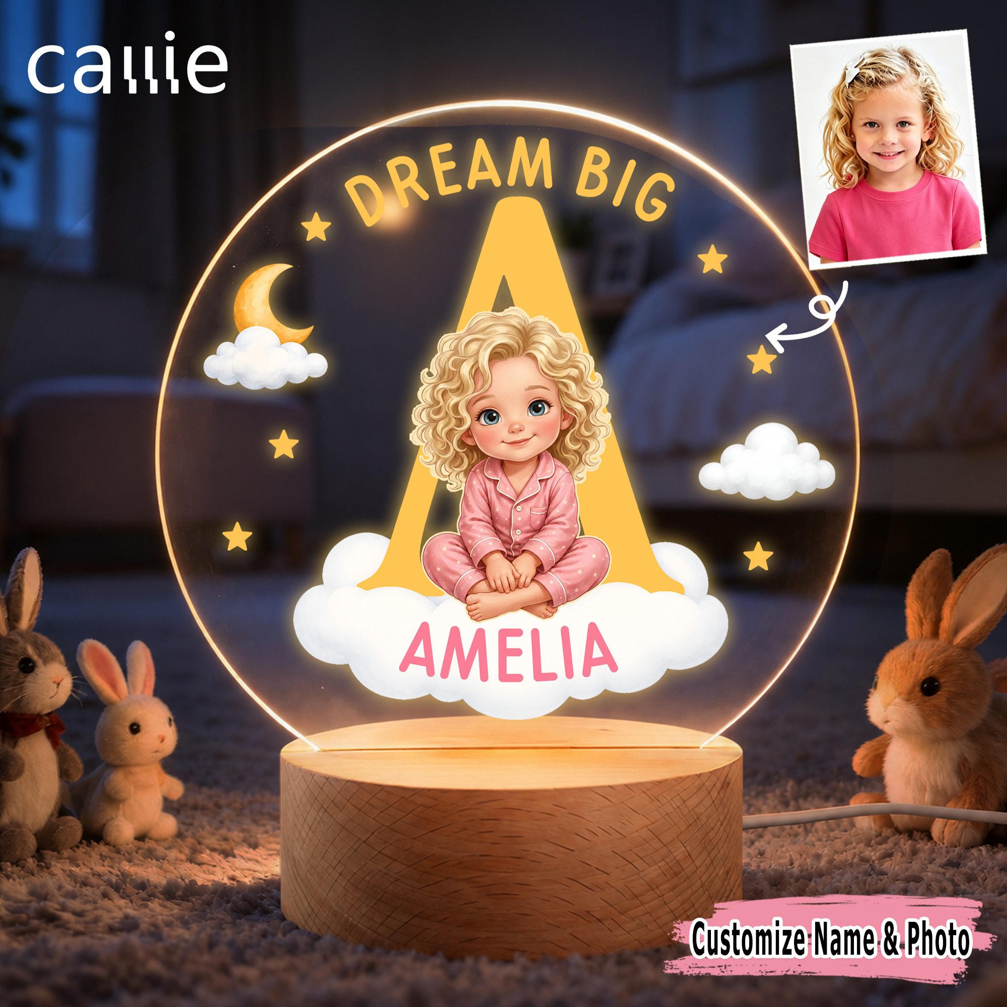 Callie Grace Facebook ad: Personalized Dream Big Cartoon 3D-Style Character Artwork…