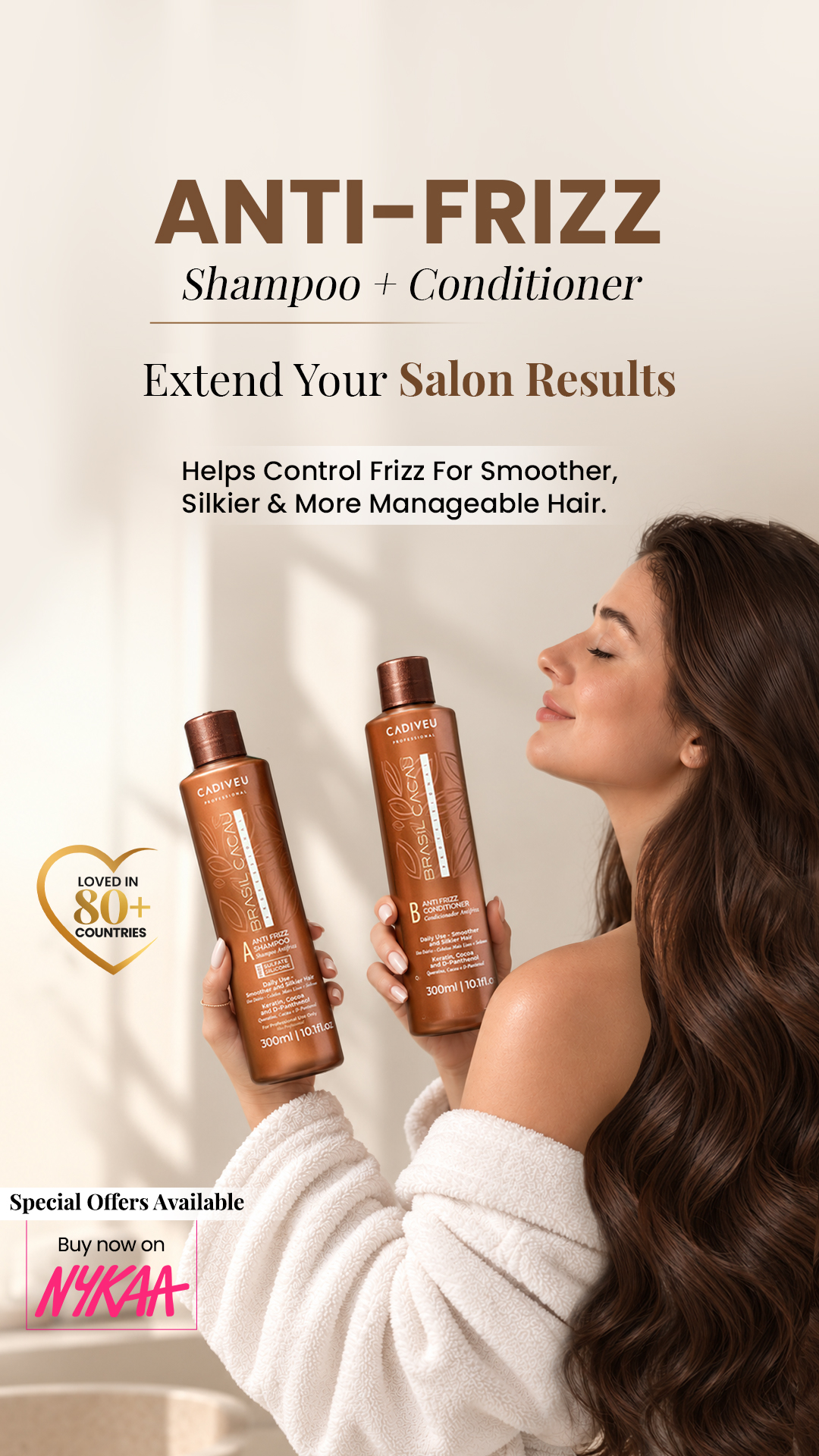 Cadiveu India Facebook ad: Humidity making your hair frizzy?