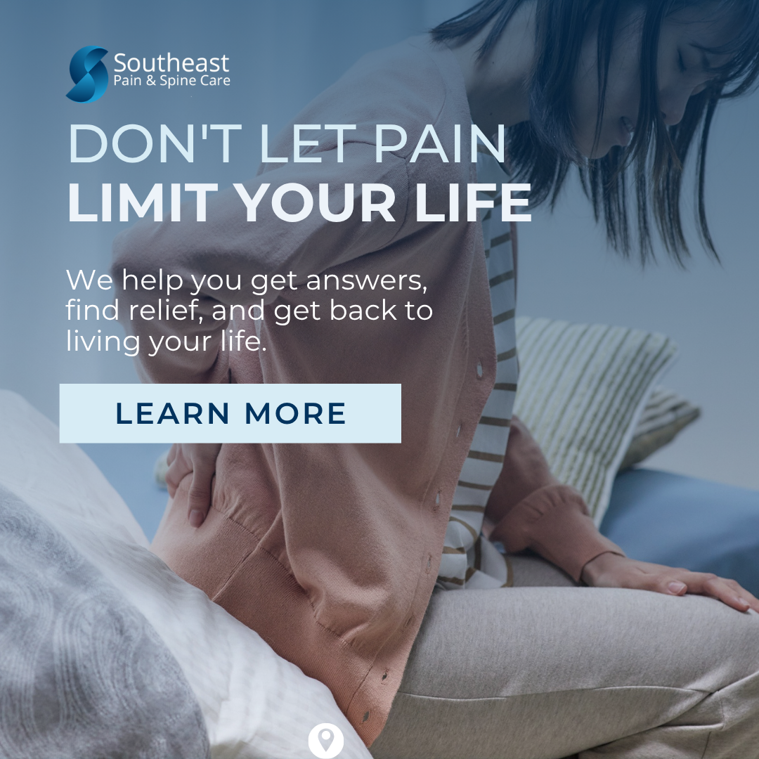 Southeast Pain and Spine Care Facebook ad: Tried Everything But Still In Pain?