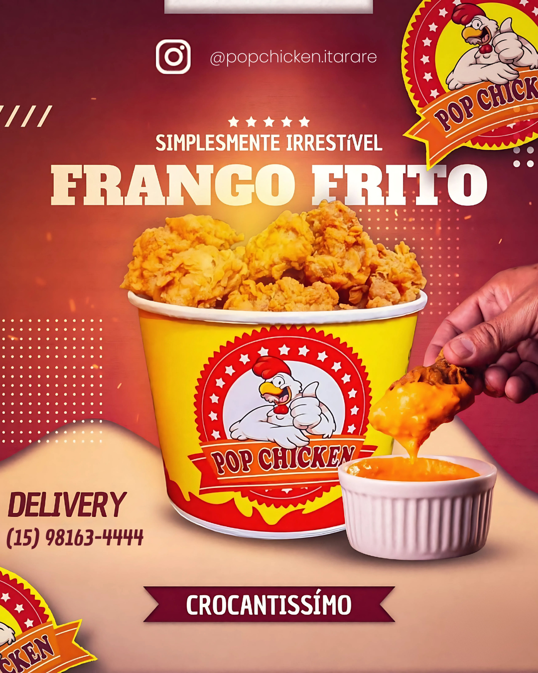 Pop Chicken Sorocaba Facebook ad: Peça já o seu