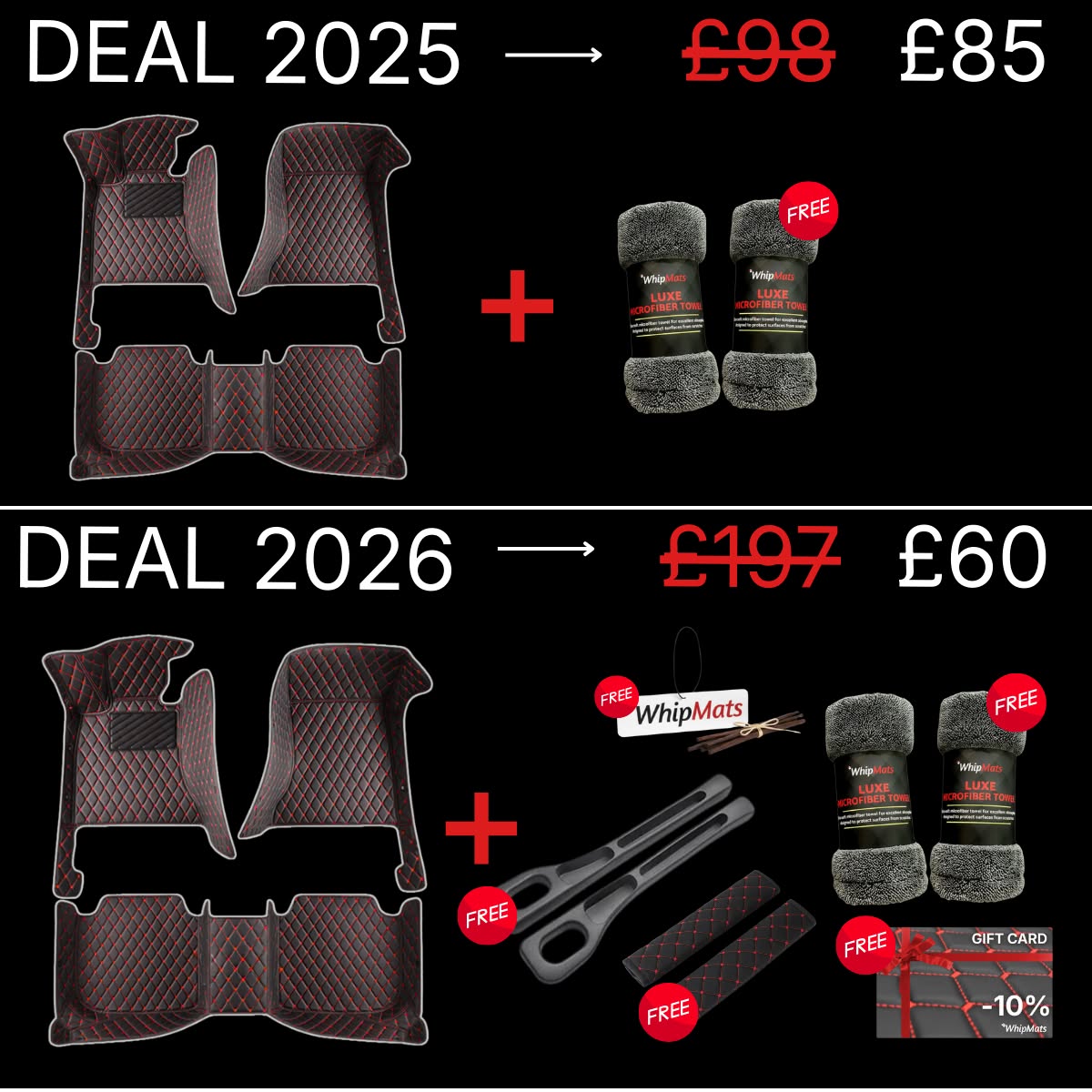 Whipmats Great Britain Facebook ad: The Best Deal Ever!