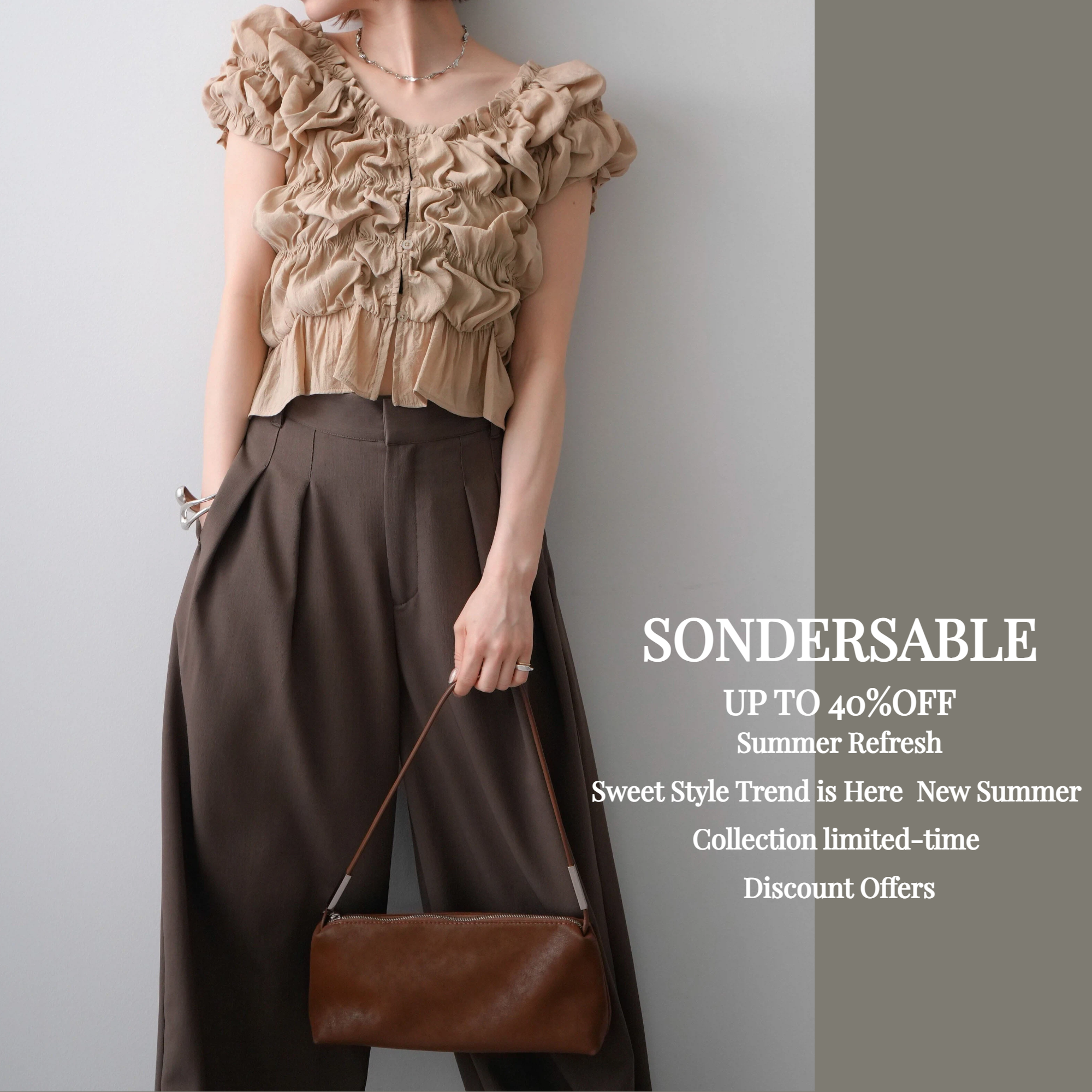 SonderSable Facebook ad: UP TO 40%OFF