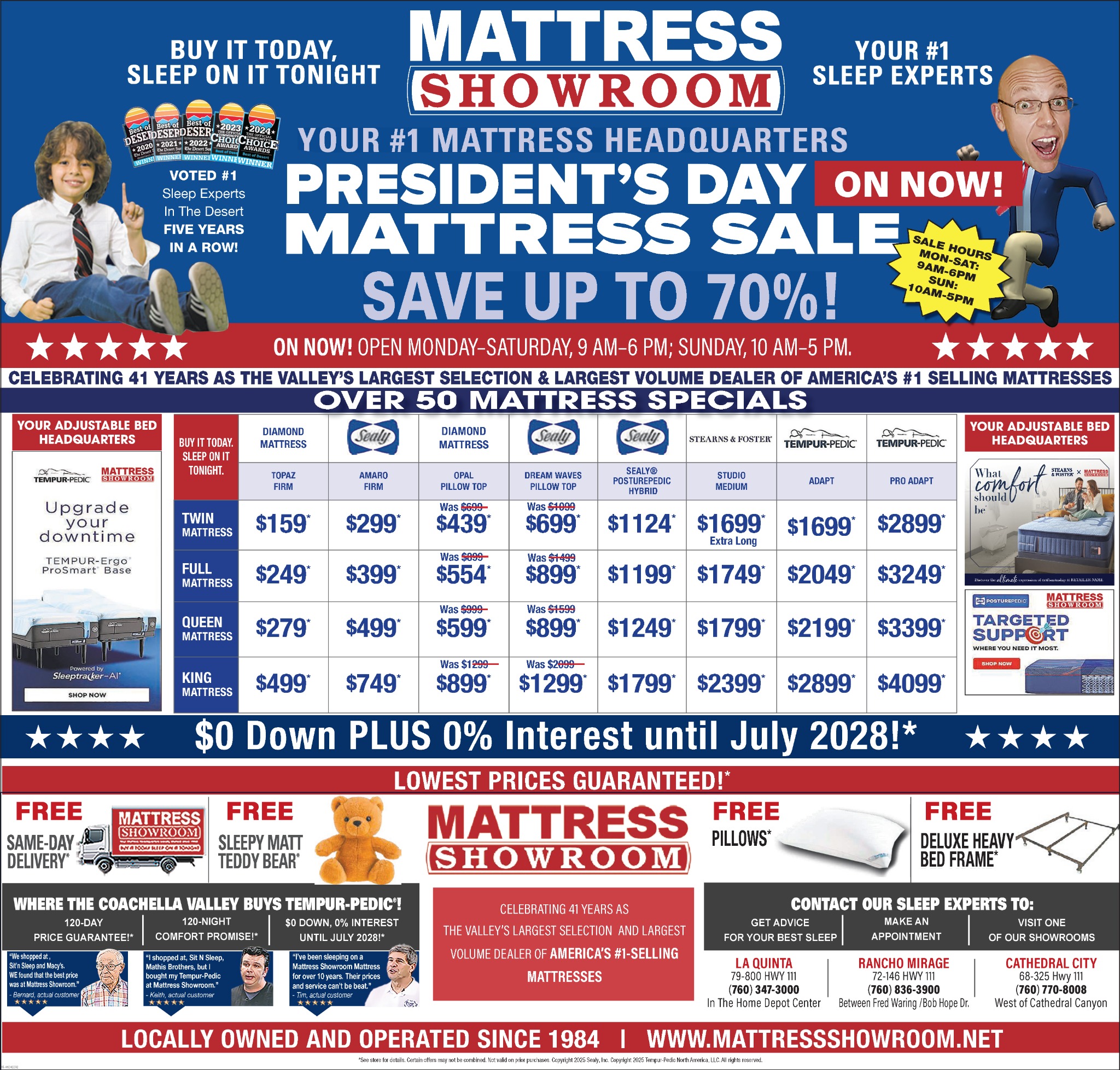 Mattress Showroom Facebook ad from Jan 26, 2026