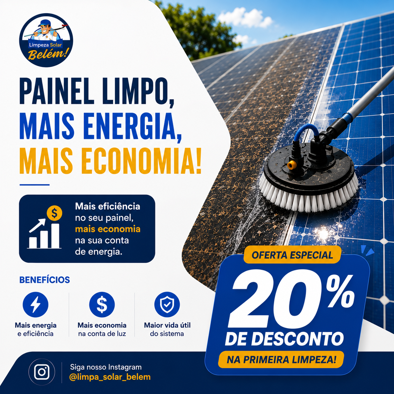 Limpa Solar Belém Facebook ad